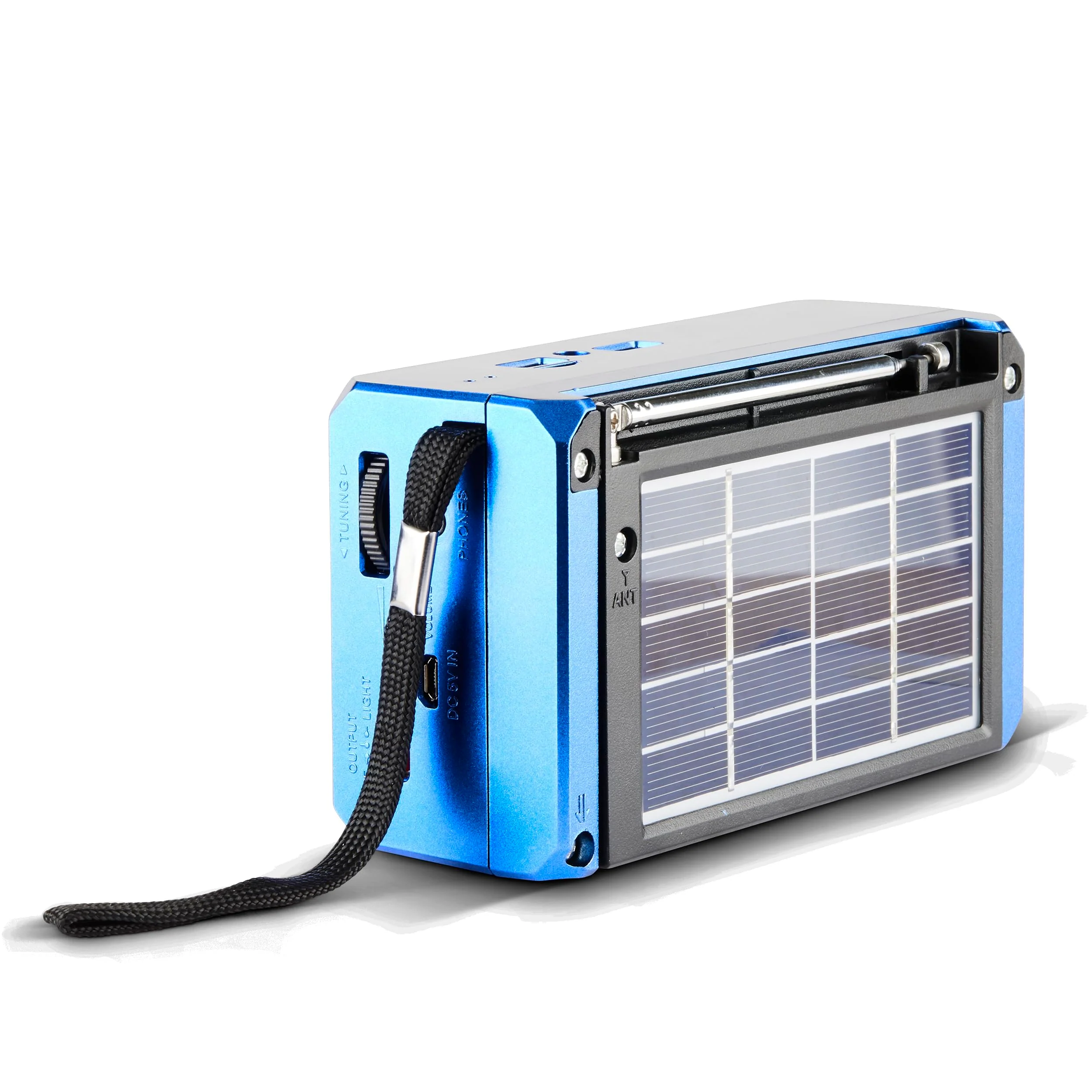 QFX R-37-BL 6-Band (AM, FM, SW1 - SW4) Bluetooth LED Flashlight Solar Radio (2021 Model) - Image 3