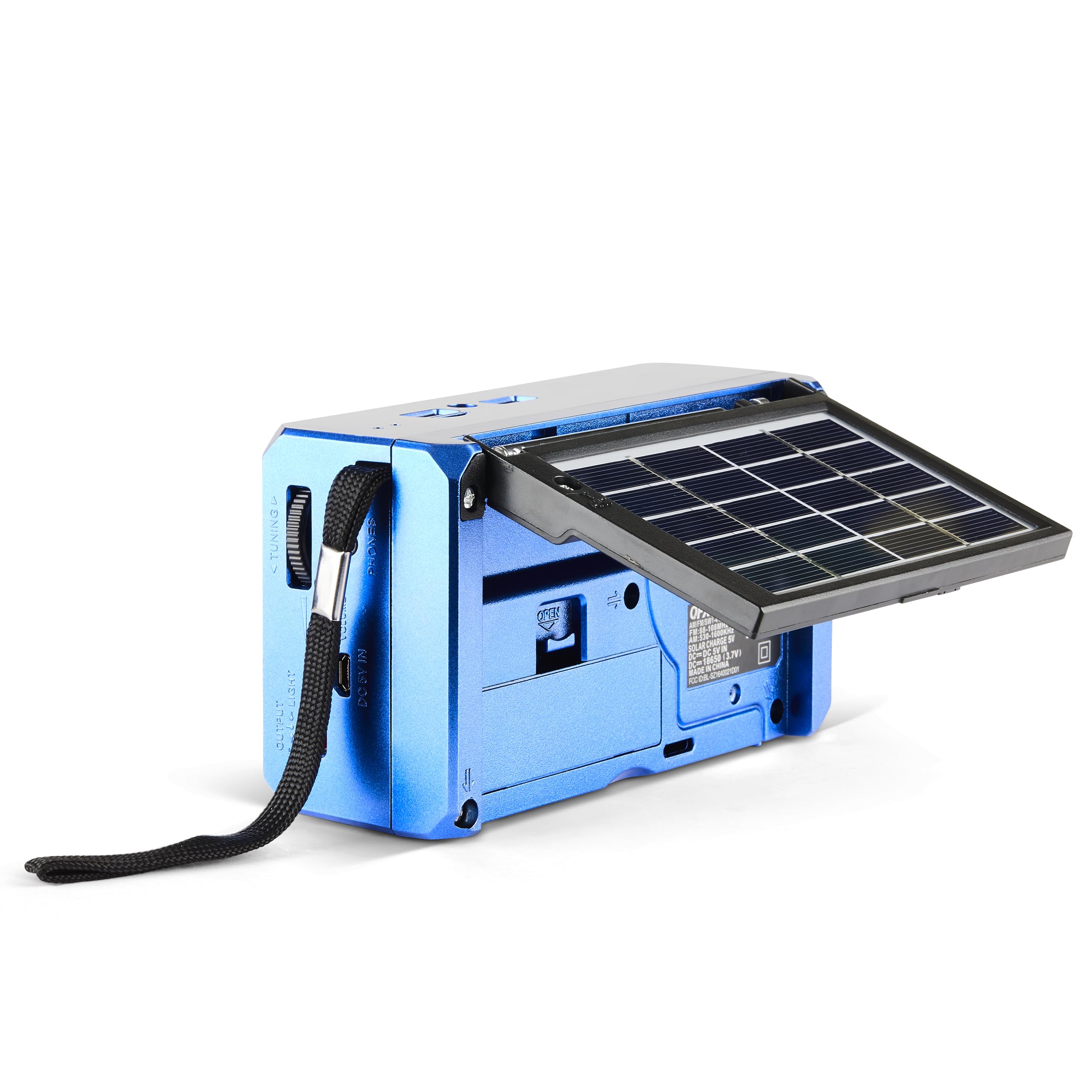 QFX R-37-BL 6-Band (AM, FM, SW1 - SW4) Bluetooth LED Flashlight Solar Radio (2021 Model) - Image 4
