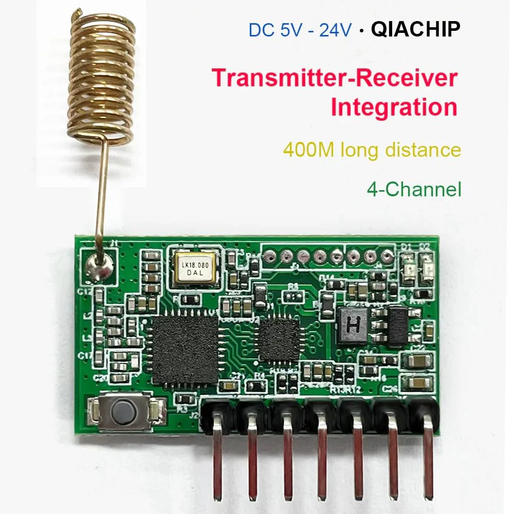 QIACHIP RX480e 868 MHz Transmitter Receiver RF Radio Module for Arduino and Garage Door Opener, Wireless Module with Antenna 4 Sets RX480E-868*4 - Image 4