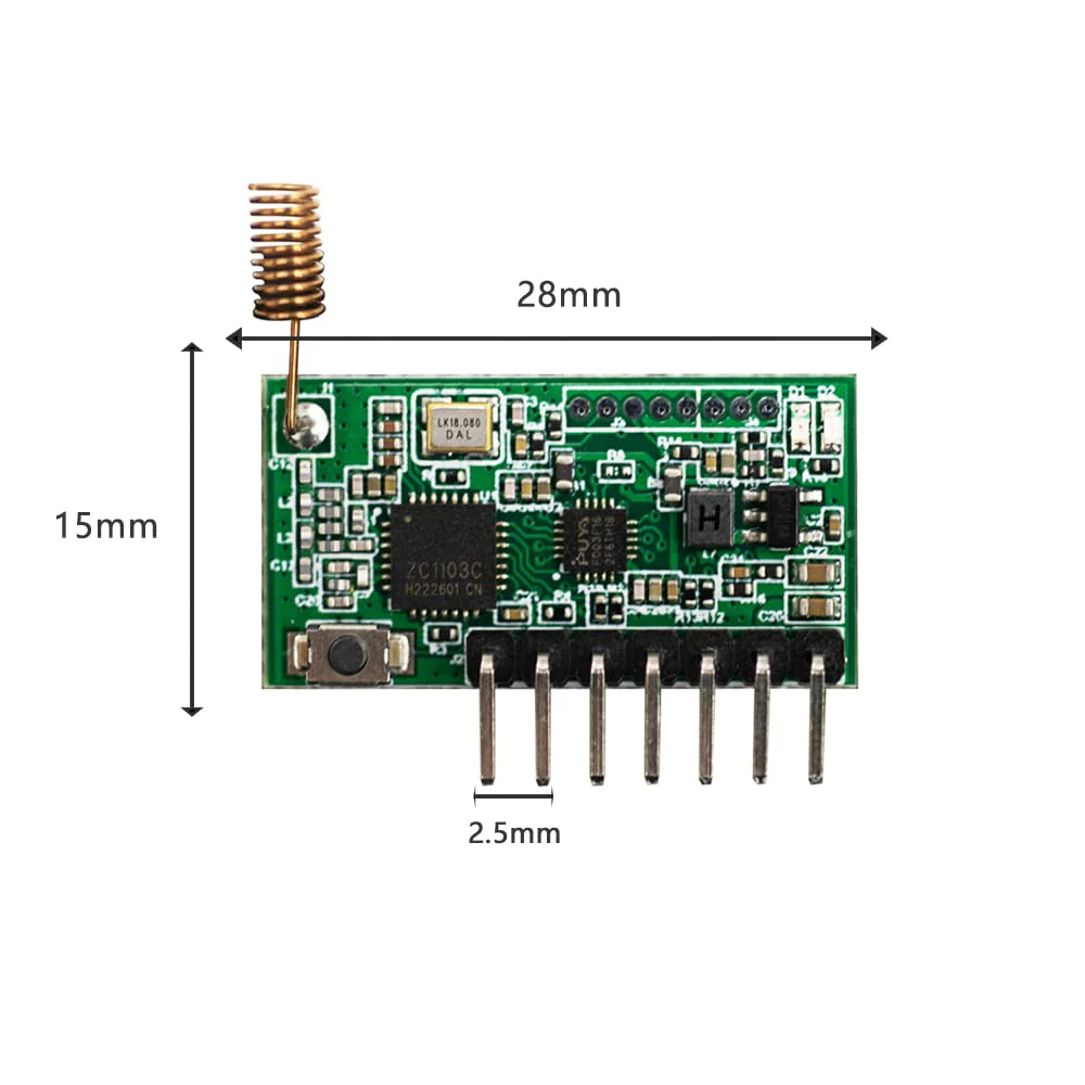 QIACHIP RX480e 868 MHz Transmitter Receiver RF Radio Module for Arduino and Garage Door Opener, Wireless Module with Antenna 4 Sets RX480E-868*4 - Image 6
