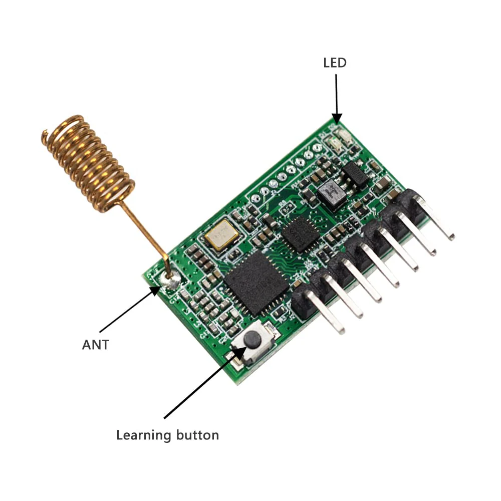QIACHIP RX480e 868 MHz Transmitter Receiver RF Radio Module for Arduino and Garage Door Opener, Wireless Module with Antenna 4 Sets RX480E-868*4 - Image 7
