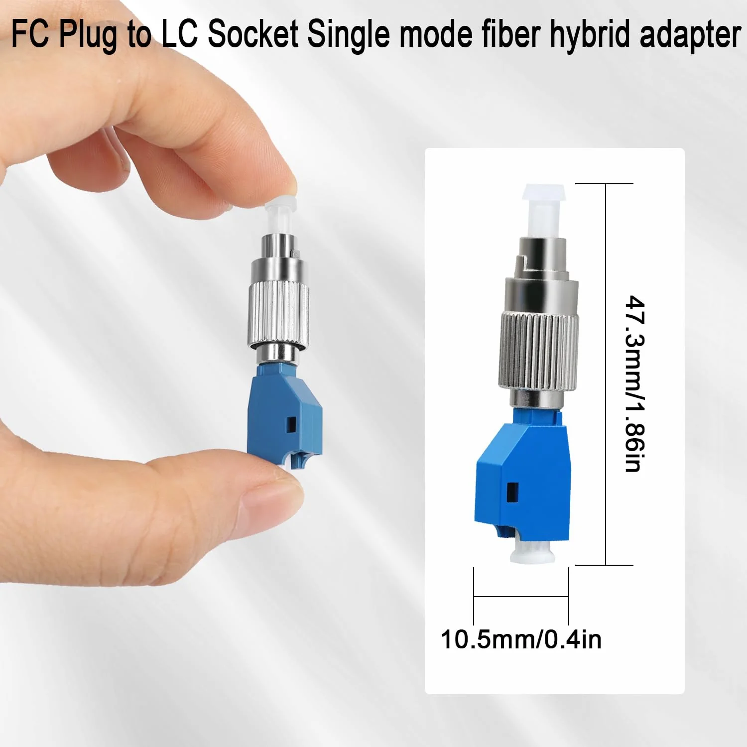 QIANRENON FC Male to LC Female Singlemode Fibre Optic Adapter SM 9/125μm FC/UPC Male to LC/UPC Female Hybrid Fibre Simplex Converter Coupler, for Red Light Pen Optical Power Meter Patch Cord Pigtail - Image 6