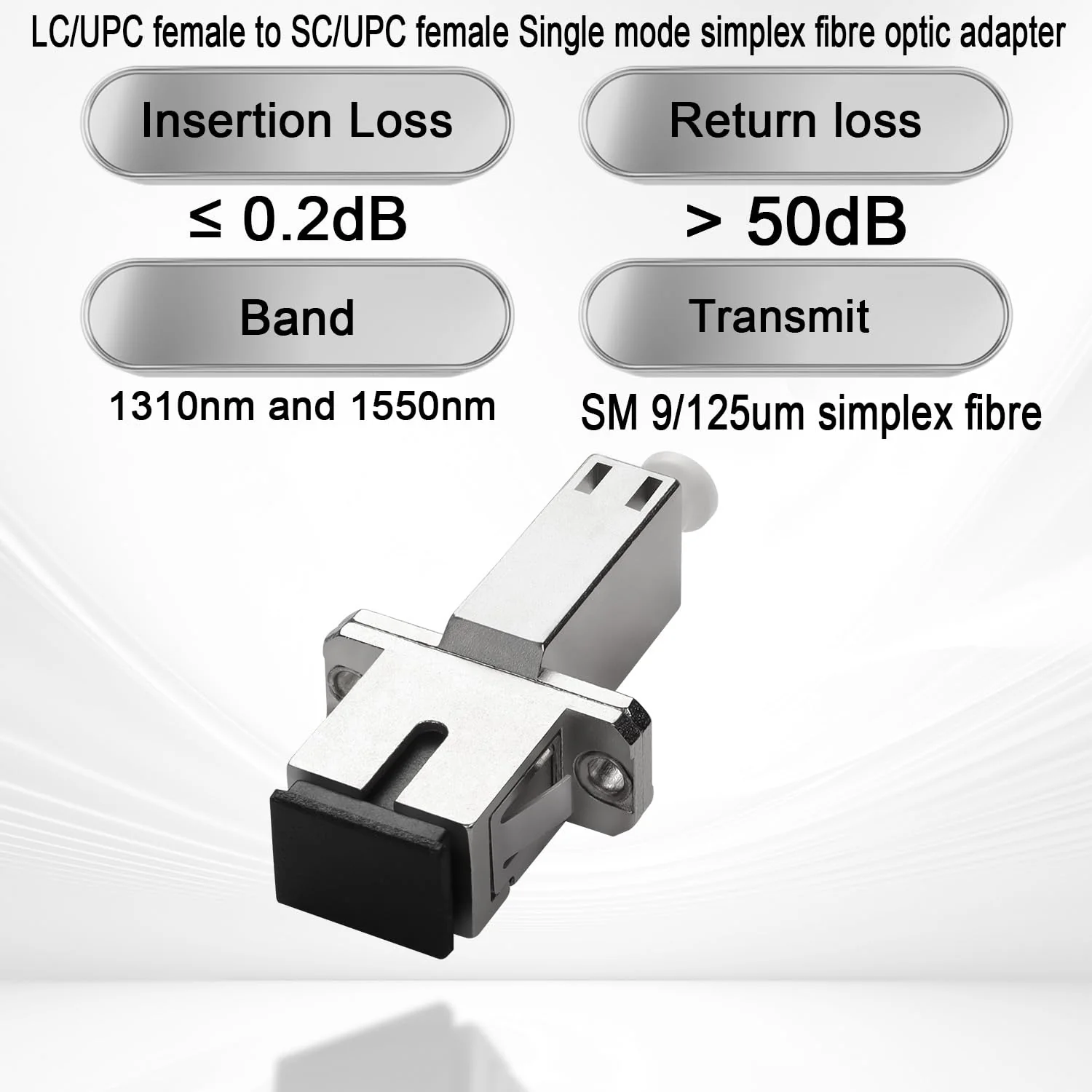 QIANRENON LC Female to SC Female Hybrid Fibre Optic Adapter Coupler SM 9/125μm LC/UPC to SC/UPC Simplex Fibre Optic Connector Socket, for FTTH Connection to Extend LC-SC Patch Cord Pigtail - Image 4