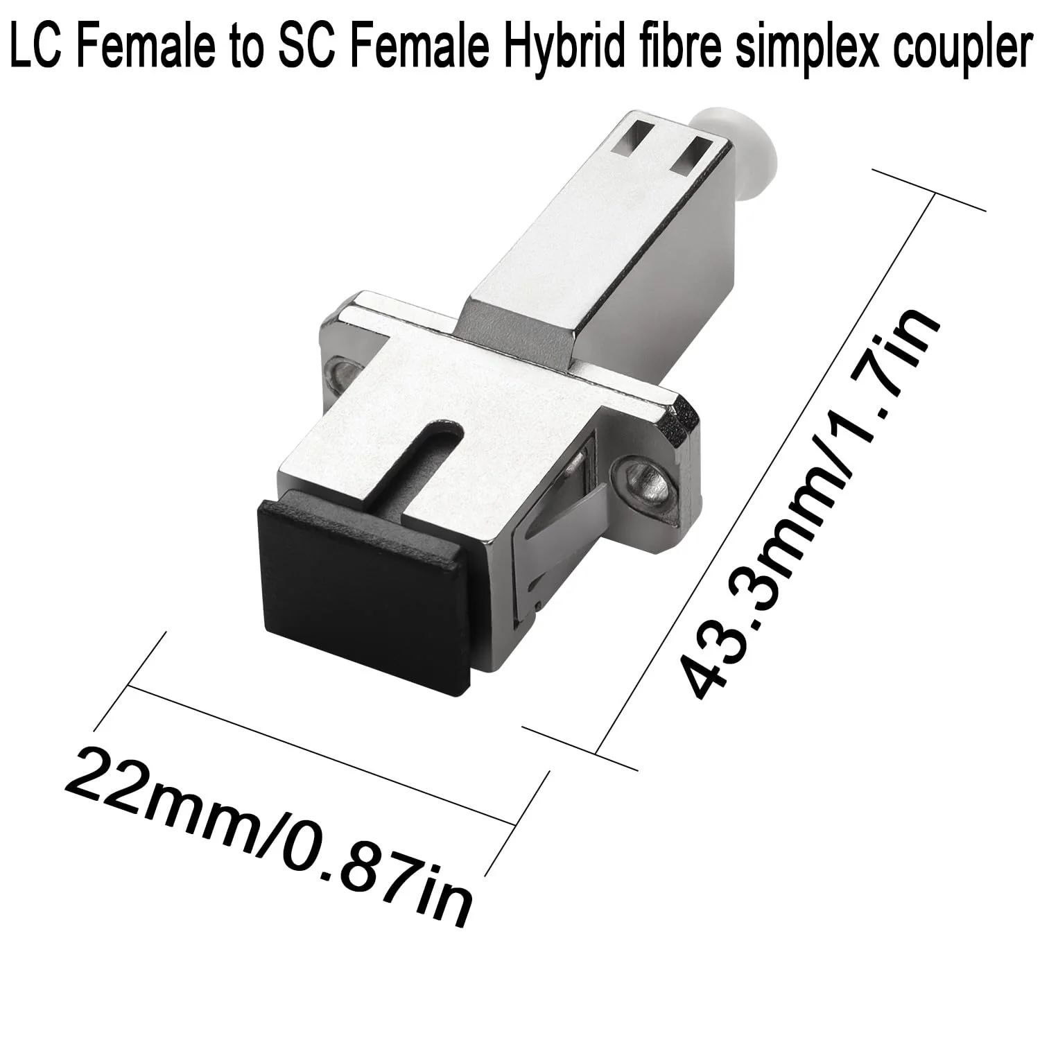 QIANRENON LC Female to SC Female Hybrid Fibre Optic Adapter Coupler SM 9/125μm LC/UPC to SC/UPC Simplex Fibre Optic Connector Socket, for FTTH Connection to Extend LC-SC Patch Cord Pigtail - Image 6