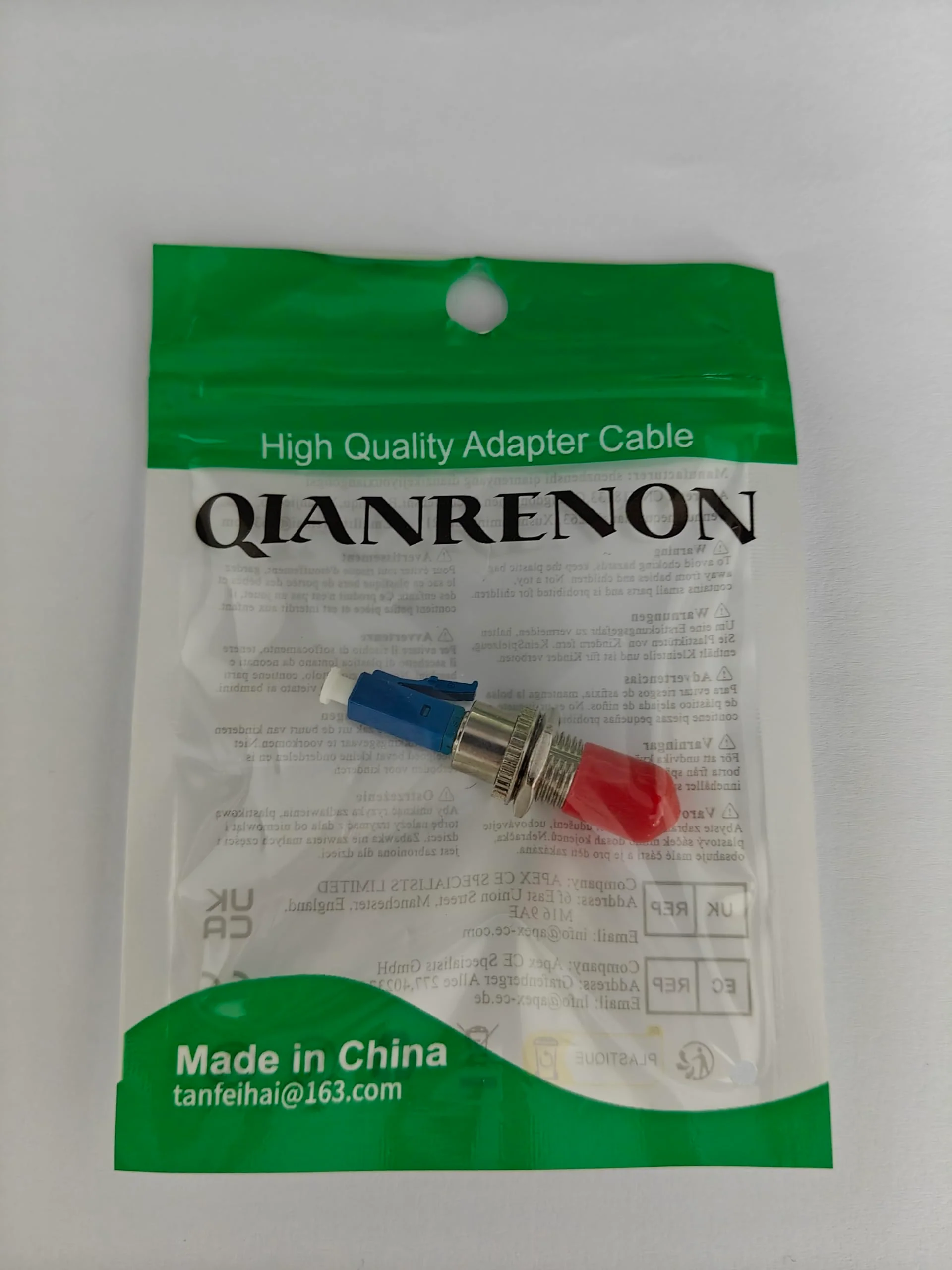 QIANRENON LC to ST Hybrid Fiber Simplex Adapter Coupler SM 9/125μm LC/UPC Male to ST/UPC Female Fiber Optic Interface Connector for Patch Cord Pigtail Optical Power Meter Red Light Pen FTTH - Image 7