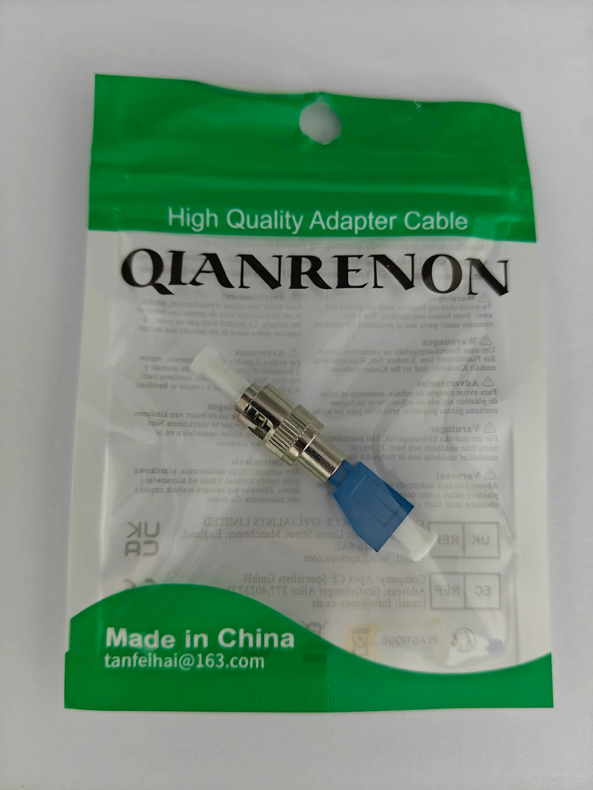 QIANRENON ST Male to LC Female Hybrid Fiber Optic Converter SM 9/125μm ST/UPC Male to LC/UPC Female Single Mode Fiber Optic Adapter Coupler for Red Light Pen Optical Power Meter Patch Cord Pigtail - Image 7
