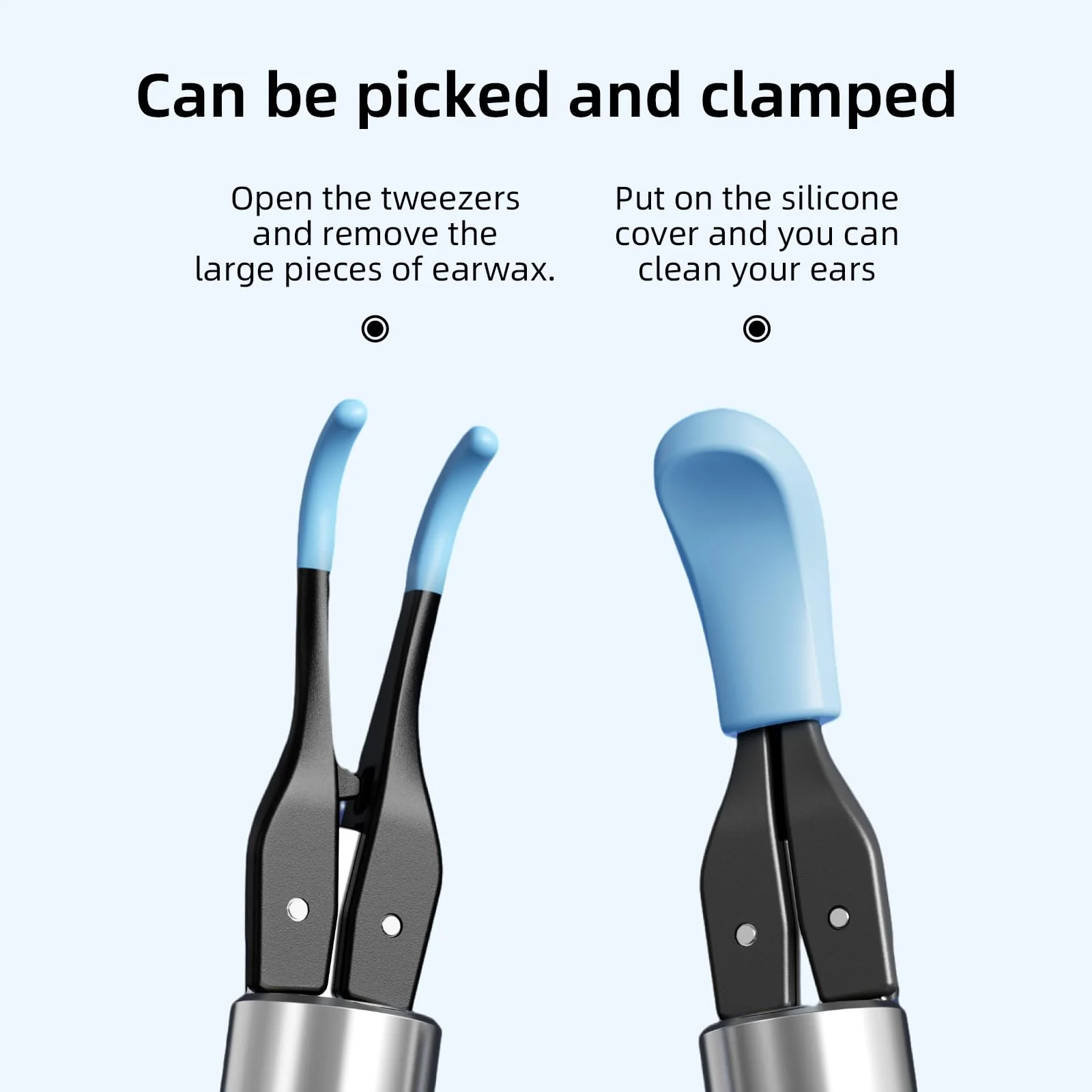 Qimic Ear Wax Remover Otoscope, 1080P HD WiFi Ear Cleaner, Ear Camera with Tweezers & 4 LEDs, Otoscope for iOS & Android, IP67 Waterproof Ear Cleaner for Adults, Children and Pets S8 blue - Image 3