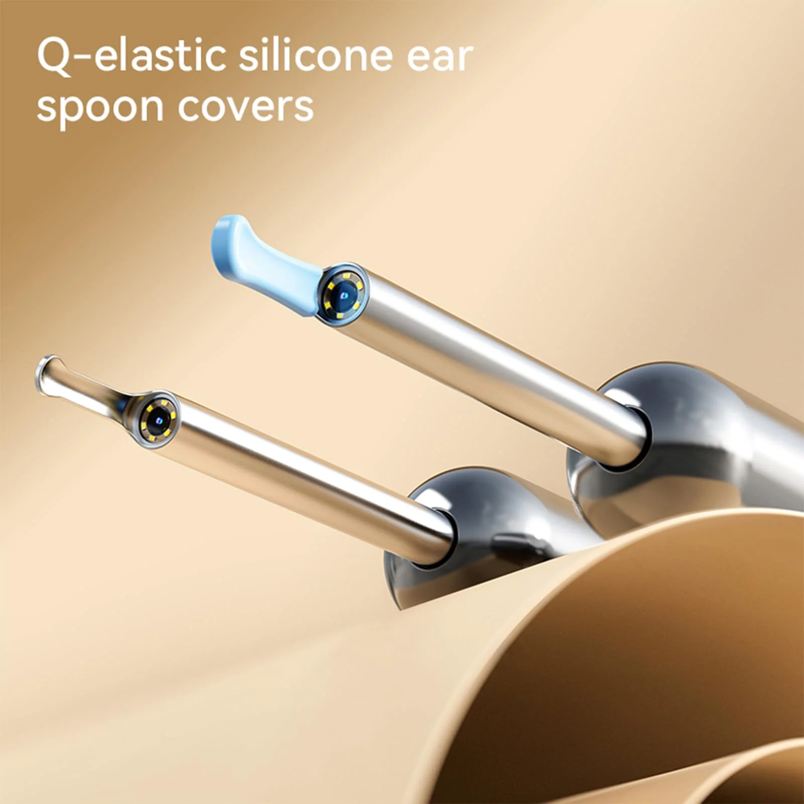 Qimic Ear Wax Remover Otoscope, WiFi Ear Cleaner with Camera, IP67 Waterproof Ear Camera, 360° Wide Angle Otoscope Camera with 6 LEDs for iPhone, Android Smartphones and iPad N5D 2-Black Grey - Image 8