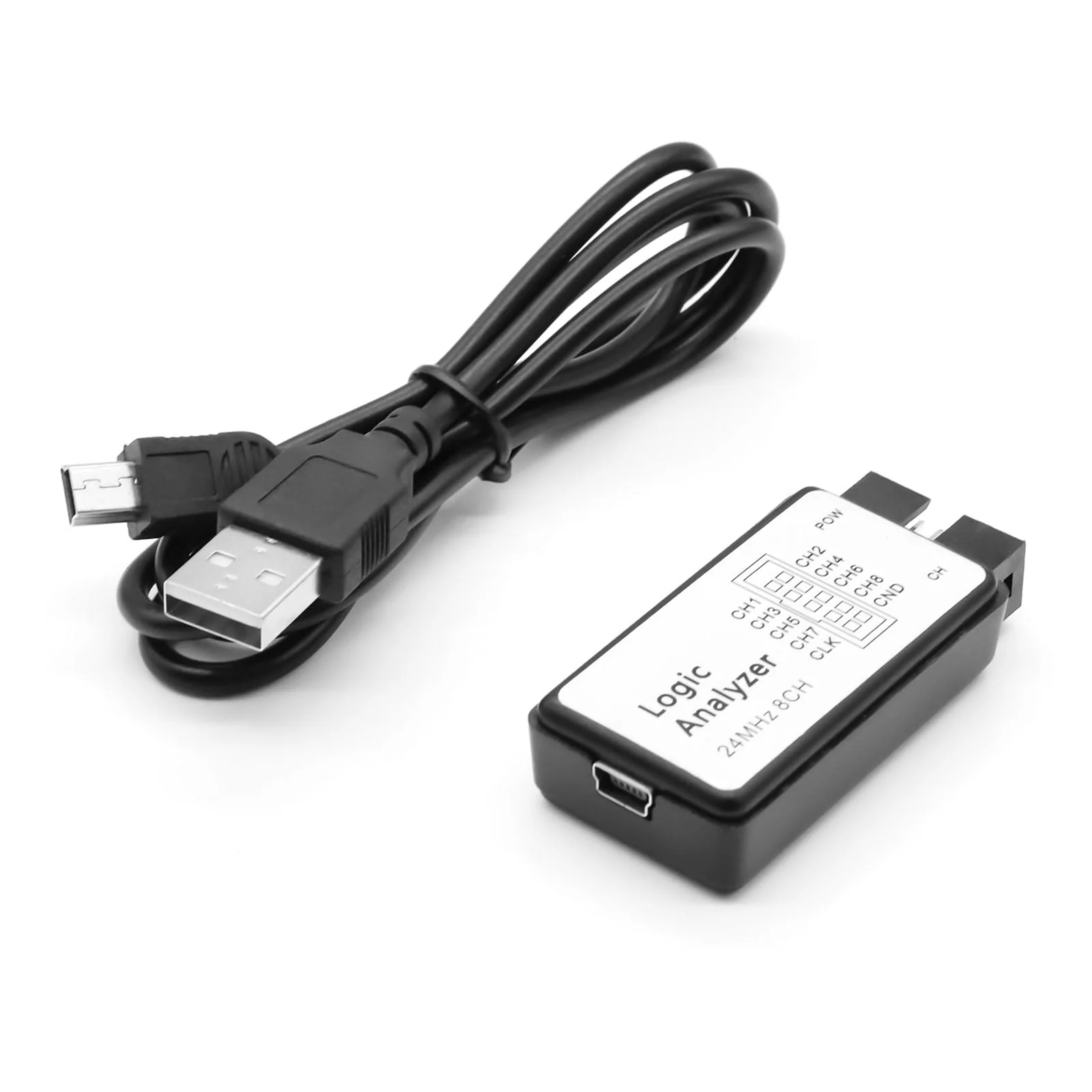 QIQIAZI USB Logic Analyzer 8 Channels 24MHz 5PF with USB Cable and Connection Cable Compatible with Arduino - Image 8