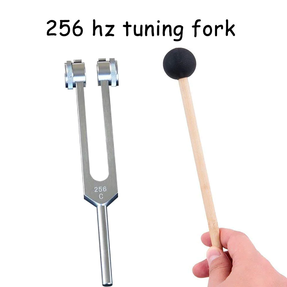 QIYUN 256 Hz Tuning Fork, 256 Cps Tuning Forks with Fixed Weights, Clinical Grade Nerve/Sensory with Silicone Hammer & Cleaning Cloth - Image 6