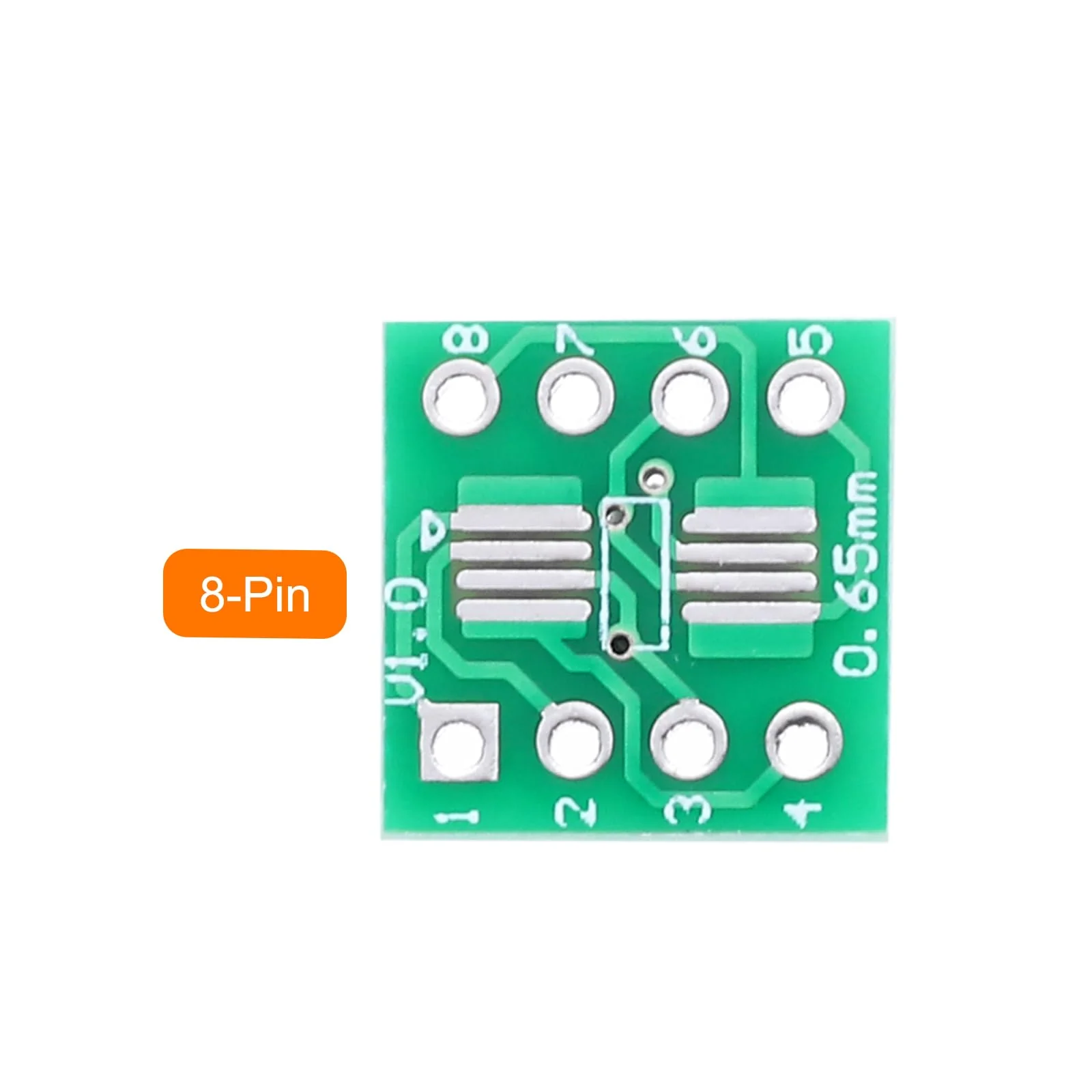 QUARKZMAN 15pcs SOIC-8 to DIP-8 Slim Adapter 12x12mm 8 Pin Double Sided Prototype Connector Green PCB Converter Pin Board Adapter SO SOP8 to DIP8 - Image 3