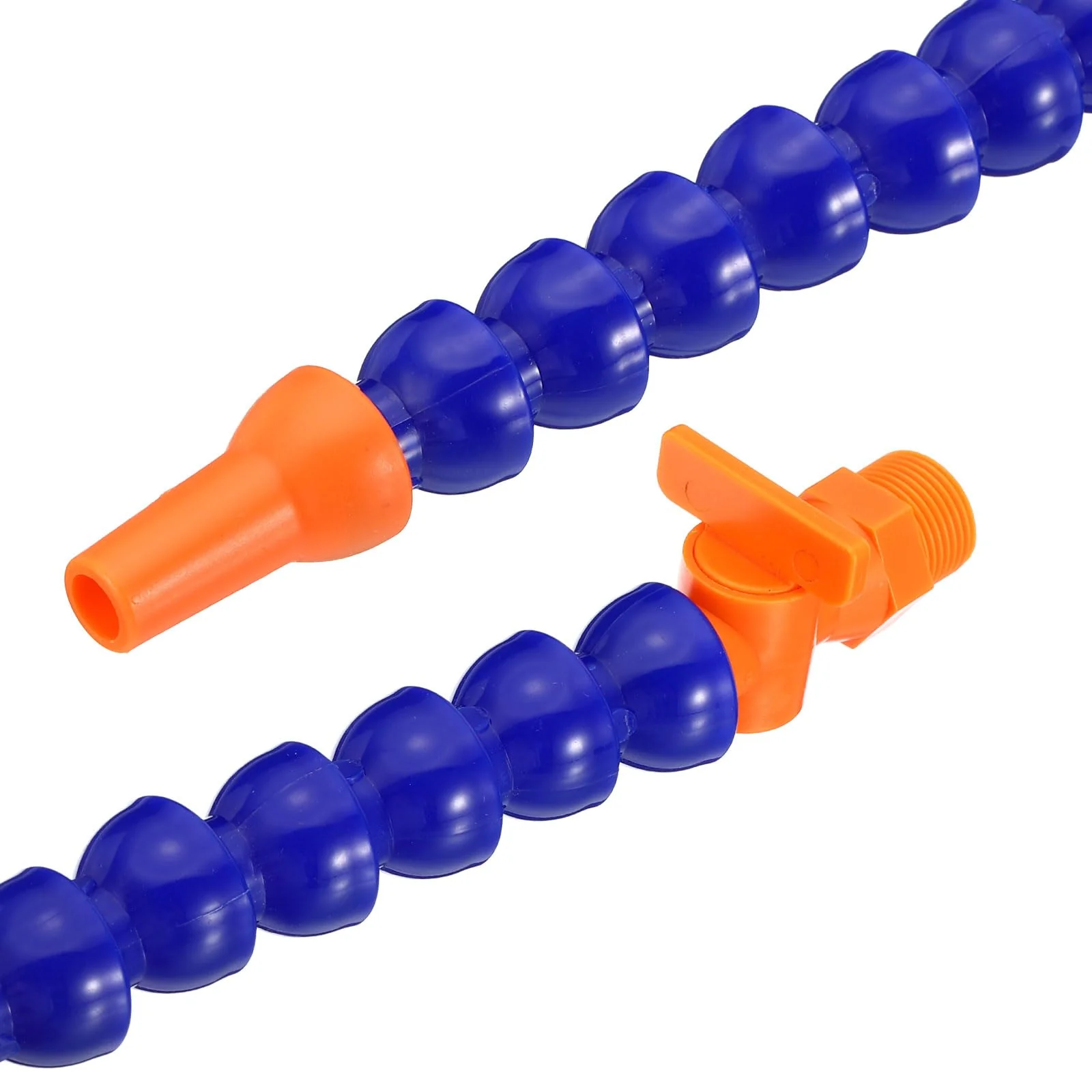 QUARKZMAN 3/8 Inch Thread Flexible Water Oil Coolant Pipe Hose 30 mm Plastic Adjustable Round Nozzle Cooling Pipe Hose with Switch for Lathe CNC Water Cooling System, Pack of 2 - Image 4
