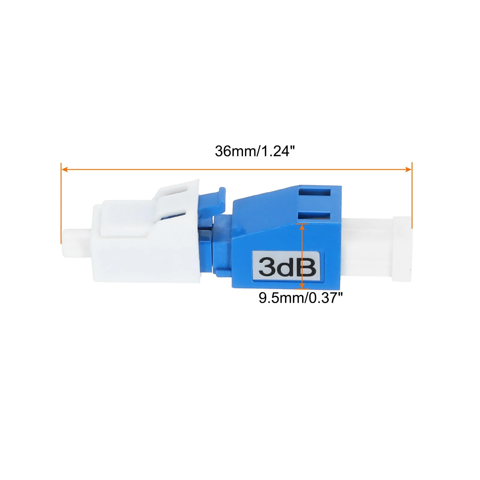 QUARKZMAN 3dB LC Fiber Optic Damper, LC/UPC SM Single Mode Solid Glass Fiber Damper Male to Female for Fiber Optic Transfer Pack of 4 3 dB - Image 2