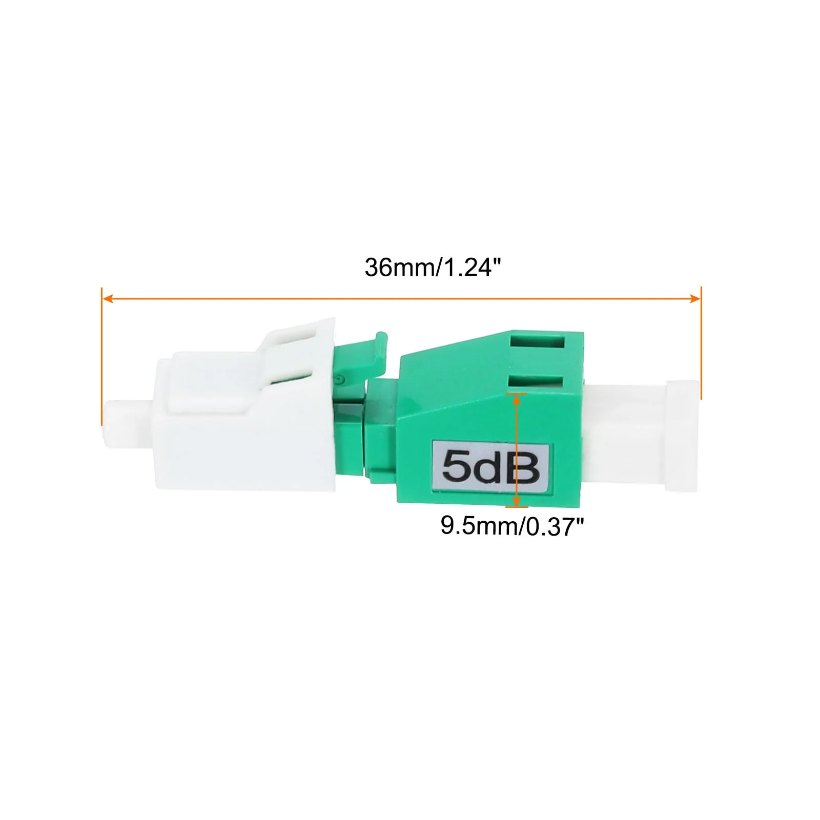 QUARKZMAN 5dB LC Fiber Attenuator LC/APC SM Single Mode Fixed Fiber Optic Attenuator Male to Female for Fiber Optic Transmission Pack of 2 5 dB - Image 2
