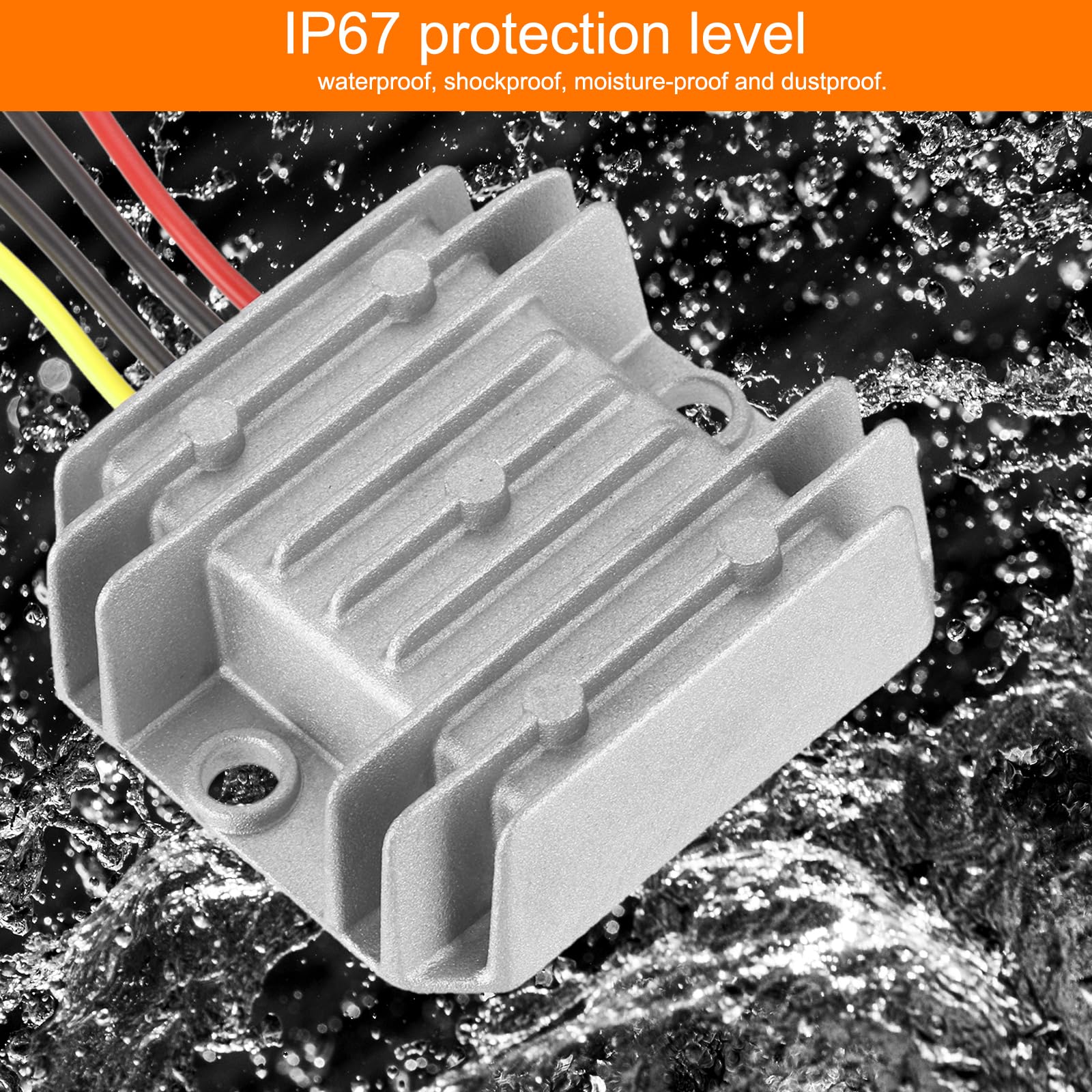 QUARKZMAN DC 12V/24V to DC 9V Voltage Converter 10A 90W Step Down Converter Voltage Reducer IP67 Waterproof Transformer Power Supply Module Power Adapter for Car Truck Solar System - Image 5