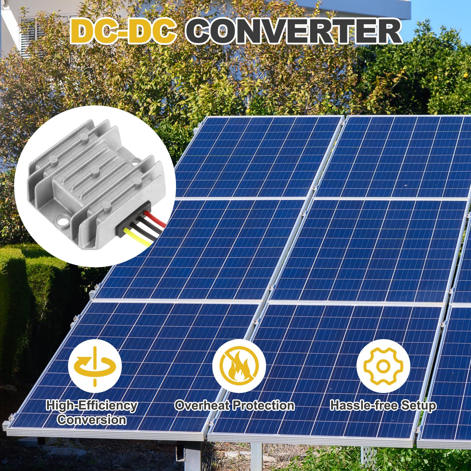 QUARKZMAN DC 12V/24V to DC 9V Voltage Converter 10A 90W Step Down Converter Voltage Reducer IP67 Waterproof Transformer Power Supply Module Power Adapter for Car Truck Solar System - Image 8
