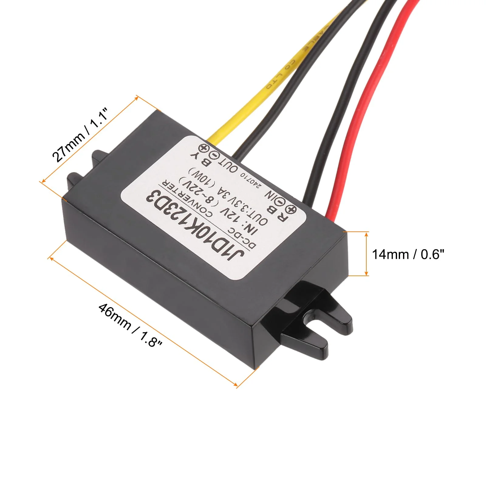 QUARKZMAN DC 12V to DC 3.3V Voltage Converter 3A 10W Step Down Converter Voltage Reducer IP67 Waterproof Transformer Power Supply Module Power Adapter for Car Truck Solar System - Image 2
