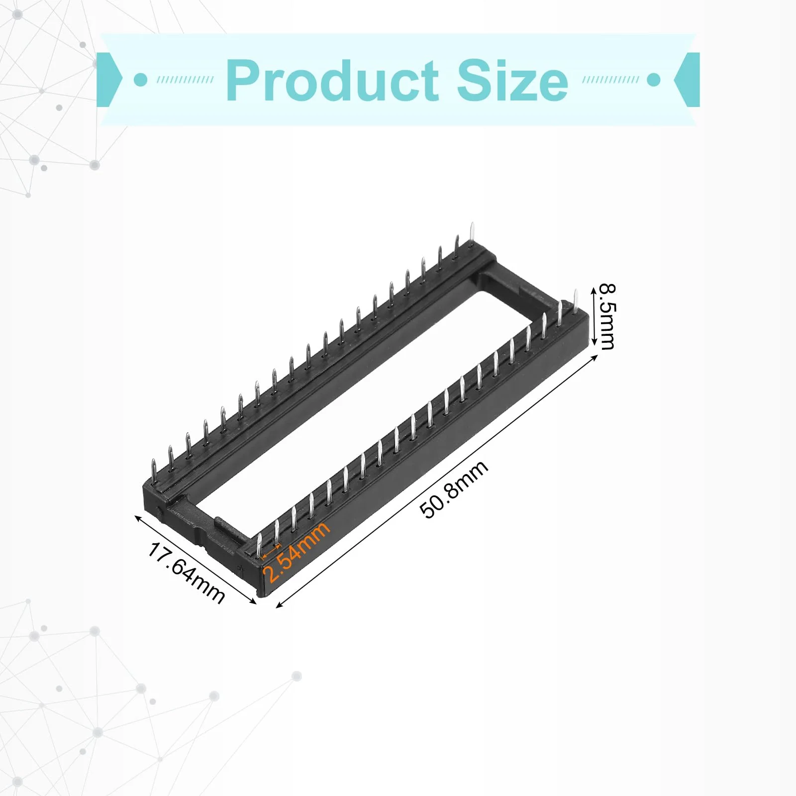 QUARKZMAN DIP IC Chip Socket Adapter 40 Pin IC Assortment Kit 2.54 mm / 0.1 Inch Pitch for Breadboard Project, PCB Board Design Pack of 10 - Image 2