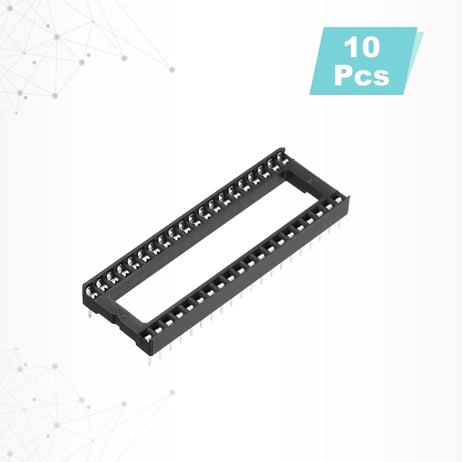 QUARKZMAN DIP IC Chip Socket Adapter 40 Pin IC Assortment Kit 2.54 mm / 0.1 Inch Pitch for Breadboard Project, PCB Board Design Pack of 10 - Image 3