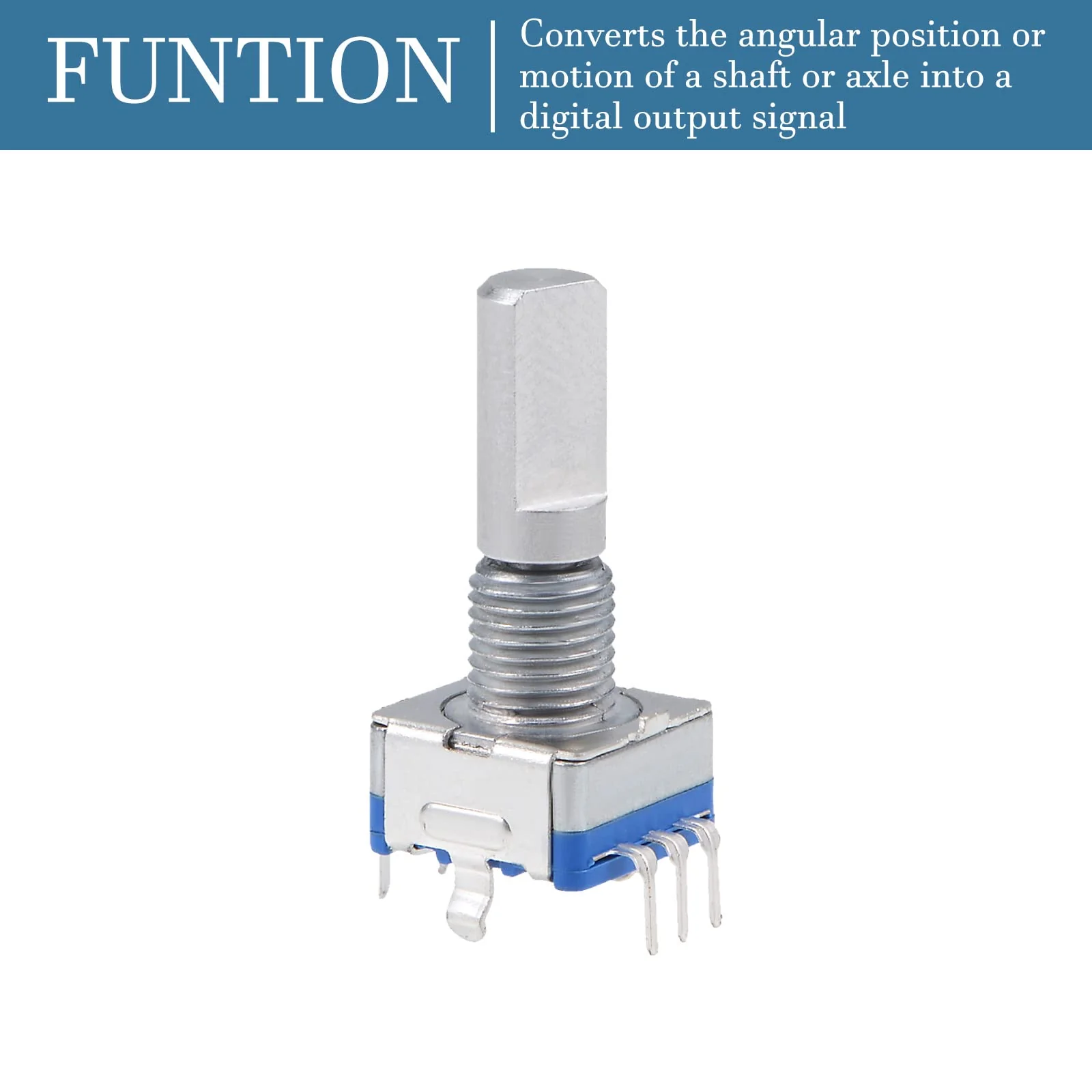 QUARKZMAN EC11 Encoder Code Switch Potentiometer 360 Degree Rotation for Volume Control or Data Selection on LED or LCD Display [7 Pins 15 mm Wave] Pack of 10 - Image 2