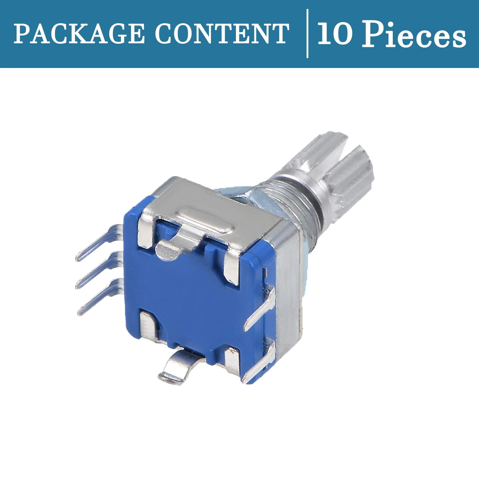 QUARKZMAN EC11 Encoder Code Switch Potentiometer 360 Degree Rotation for Volume Control or Data Selection on LED or LCD Display [7 Pins 15 mm Wave] Pack of 10 - Image 4
