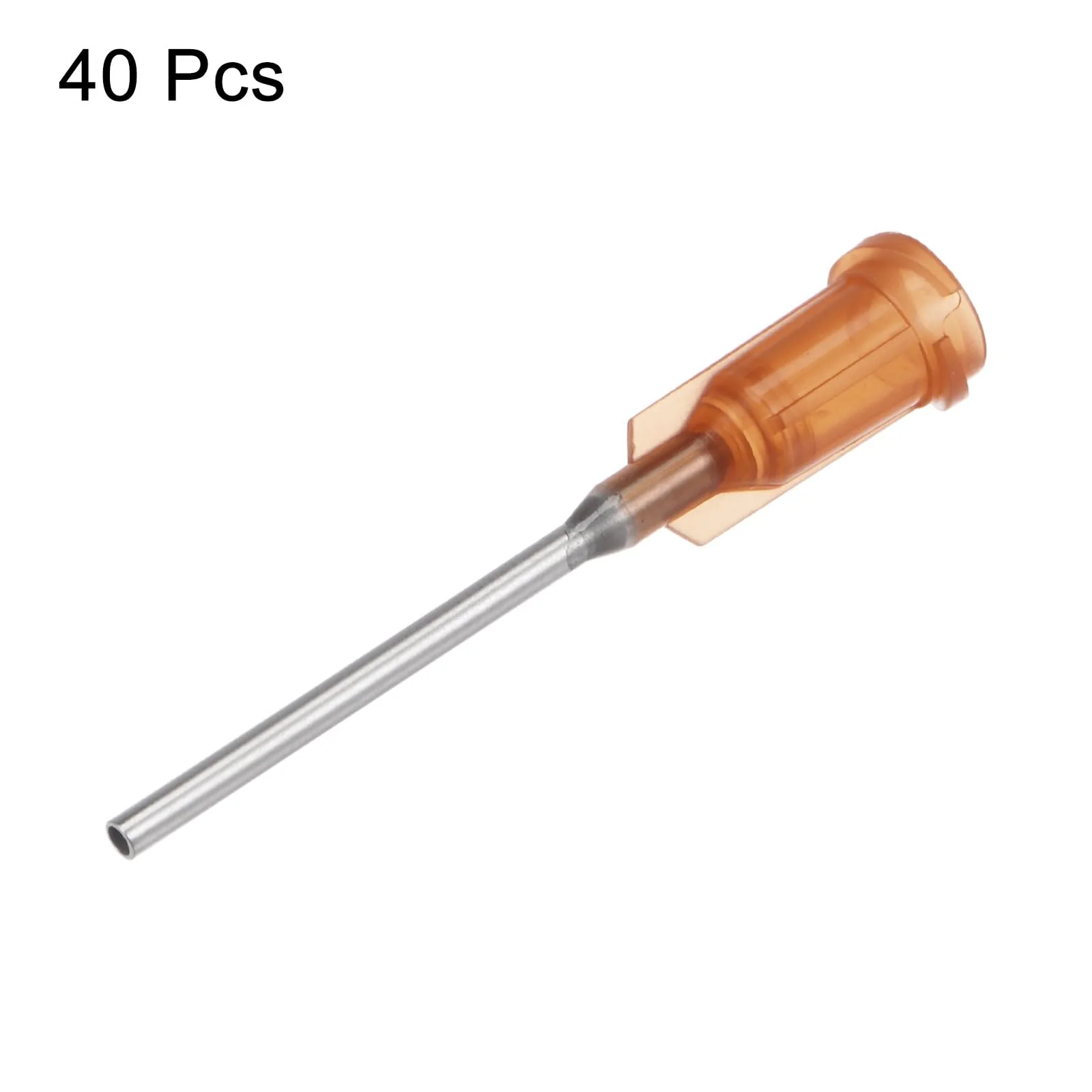 QUARKZMAN Industrial Blunt Tip Cannula 15G 1 Inch Length with Luer Lock Screw Connection, Dispensing Cannula for Liquid Glue Gun, 40 Pieces (Amber) - Image 3