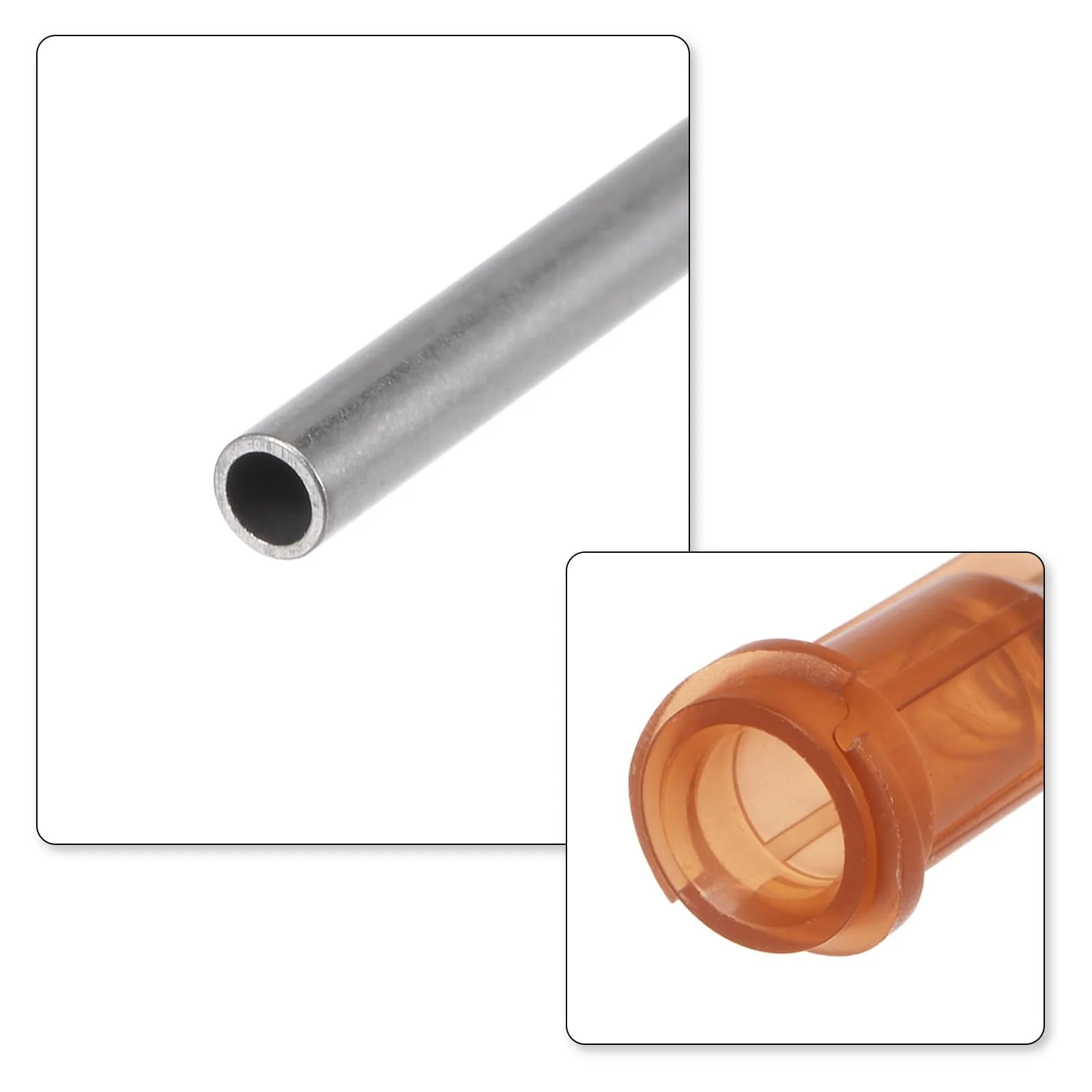 QUARKZMAN Industrial Blunt Tip Cannula 15G 1 Inch Length with Luer Lock Screw Connection, Dispensing Cannula for Liquid Glue Gun, 40 Pieces (Amber) - Image 4