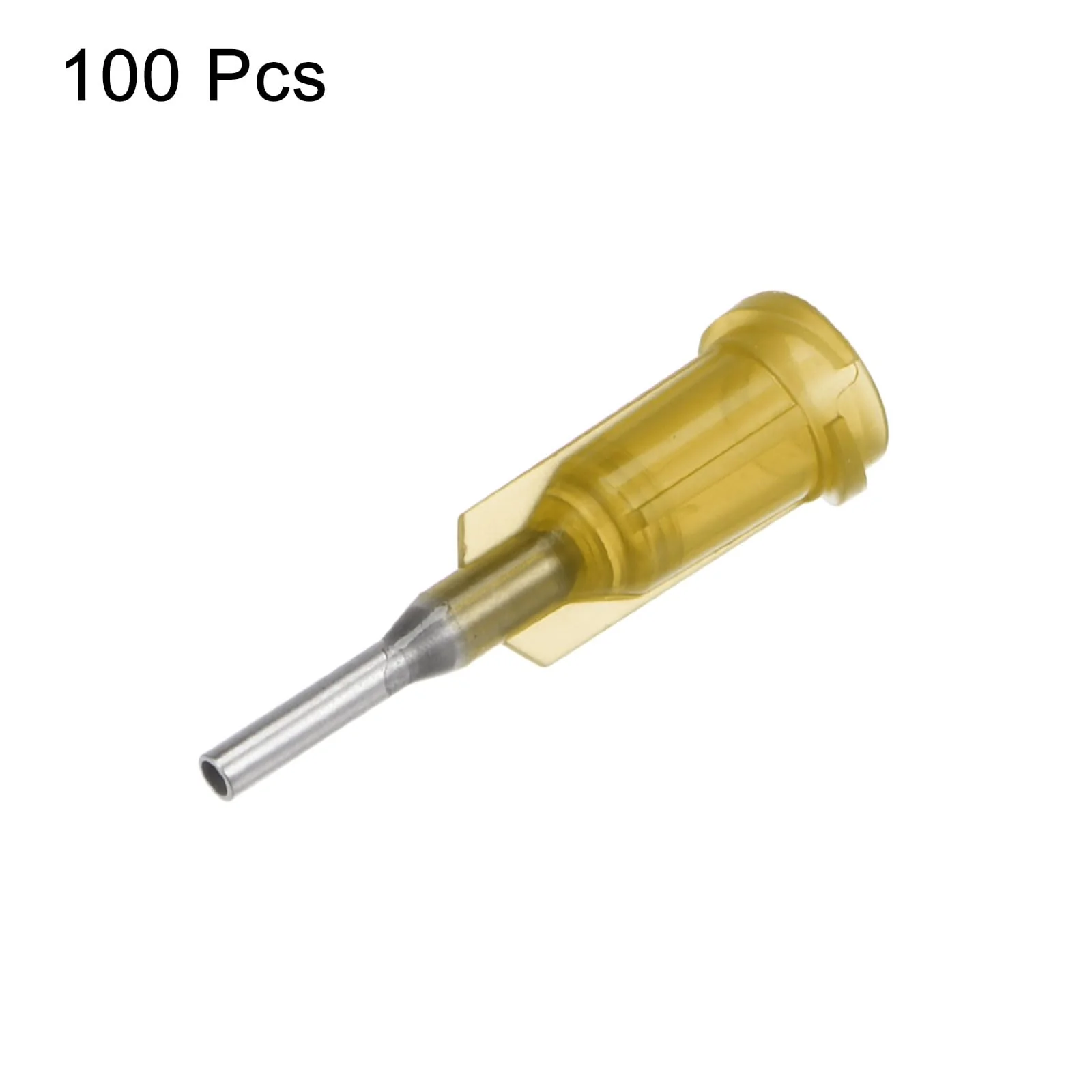 QUARKZMAN Industrial Blunt Tip Cannula 17G 1/4 Inch Length with Luer Lock Screw Connection, Dispensing Cannula for Liquid Glue Gun, Pack of 100 (Yellow) 17G 1/4" yellow - Image 3