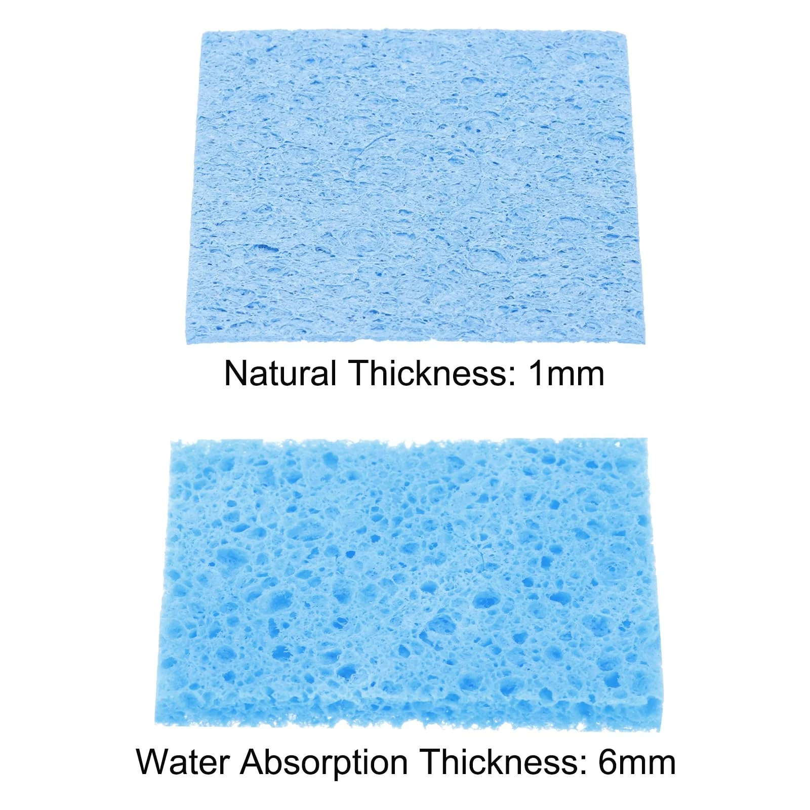 QUARKZMAN Pack of 15 Soldering Sponge 6 x 6 cm Square with Holes Blue Cleaning Pads Soldering Tip Replacement for Cleaning the Soldering Iron 6mm - Image 5
