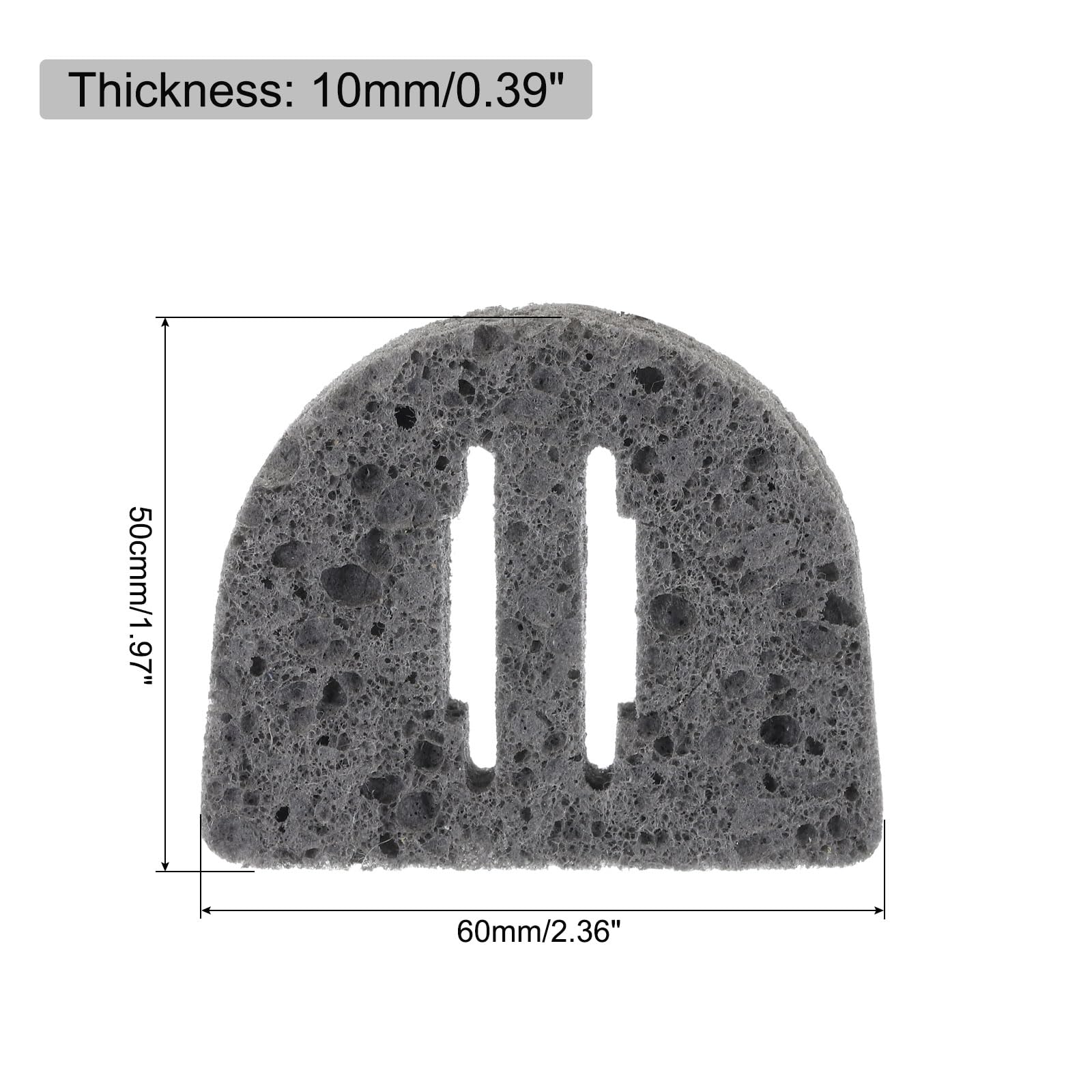 QUARKZMAN Pack of 2 Soldering Sponge 5 x 6 cm 888 Soldering Iron Special Grey/Black Cleaning Pads Welding Tips Replacement for Cleaning the Soldering Iron - Image 2