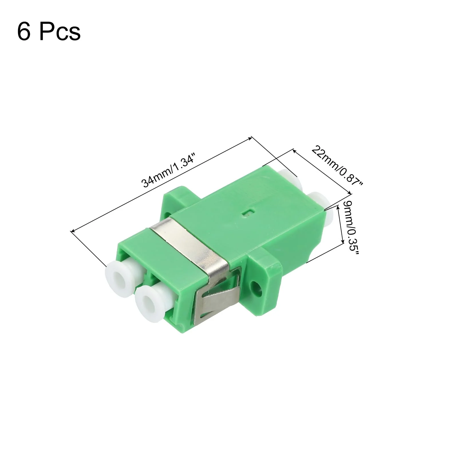 QUARKZMAN Pack of 6 Fibre Optic Adapter LC/APC Coupling Single Mode Duplex Adapter LC-LC/APC for Network Internet Connection - Image 2