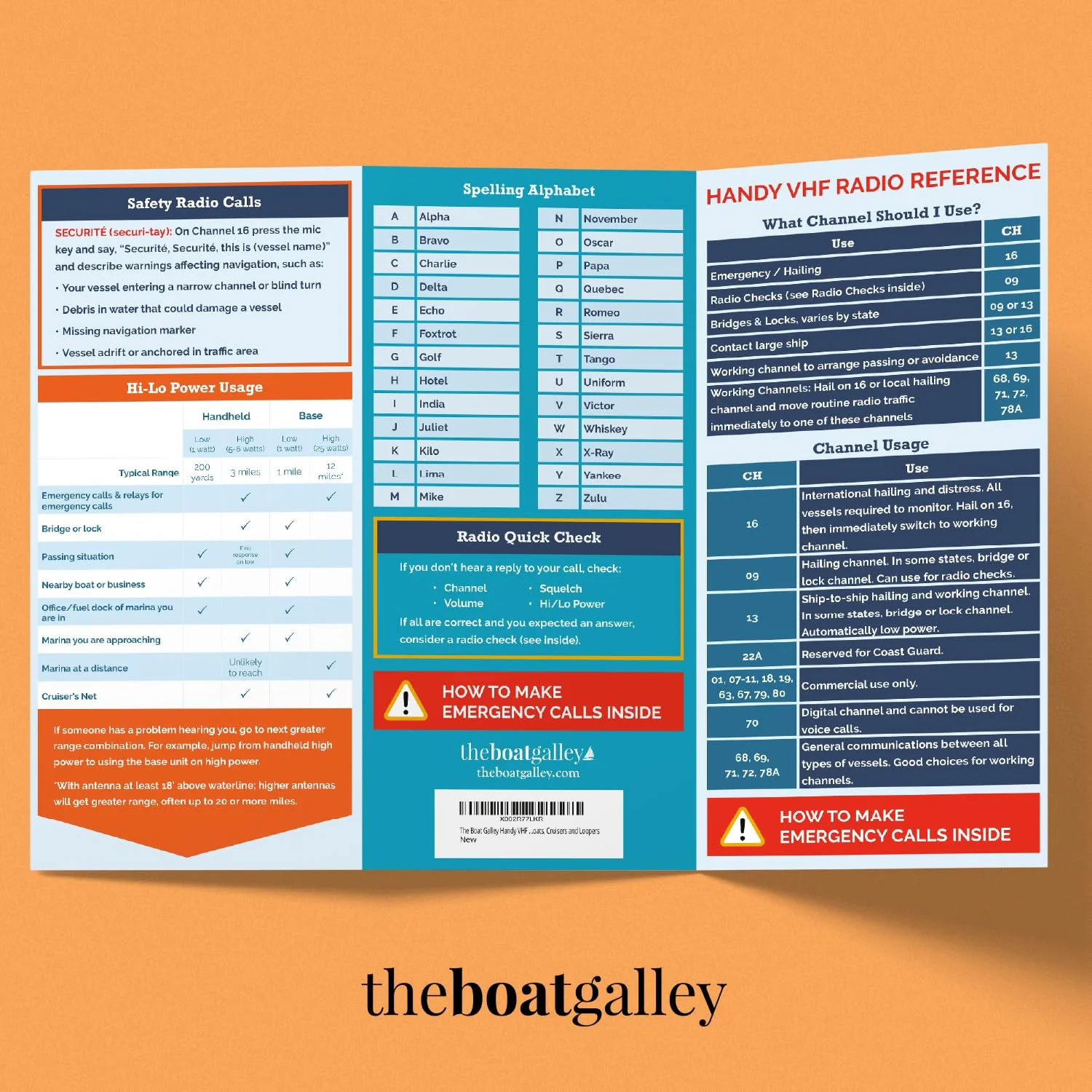 Quick Guide for VHF Radio Marine - Handy Boating Must Haves | Boating Accessory Reference for Improved Safety | Ideal Sailing Gifts | Informative, Concise and Long-Lasting | The Boat Galley - Image 8