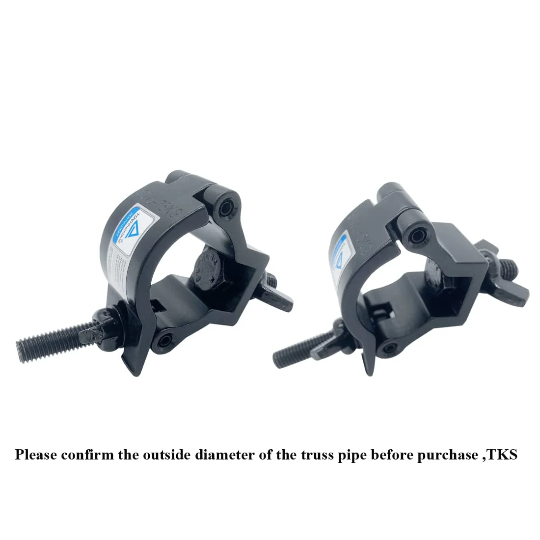 Quick O truss lighting clamp Fit 1.26-1.38" heavy duty aluminum alloy 165 LBs Hook Clamps for DJ lighting truss clamps (Black) (4PCS) - Image 3
