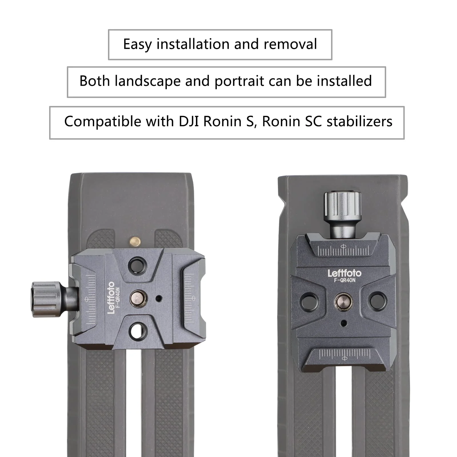 Quick Release Clamp,QR Base,Camera Mounts Clamps for Arca-Swiss Standard Compatible with DJI Ronin S 2/3/3-pro/c2 Gimbal for Zhiyun Crane Series and Camera Tripod - Image 3