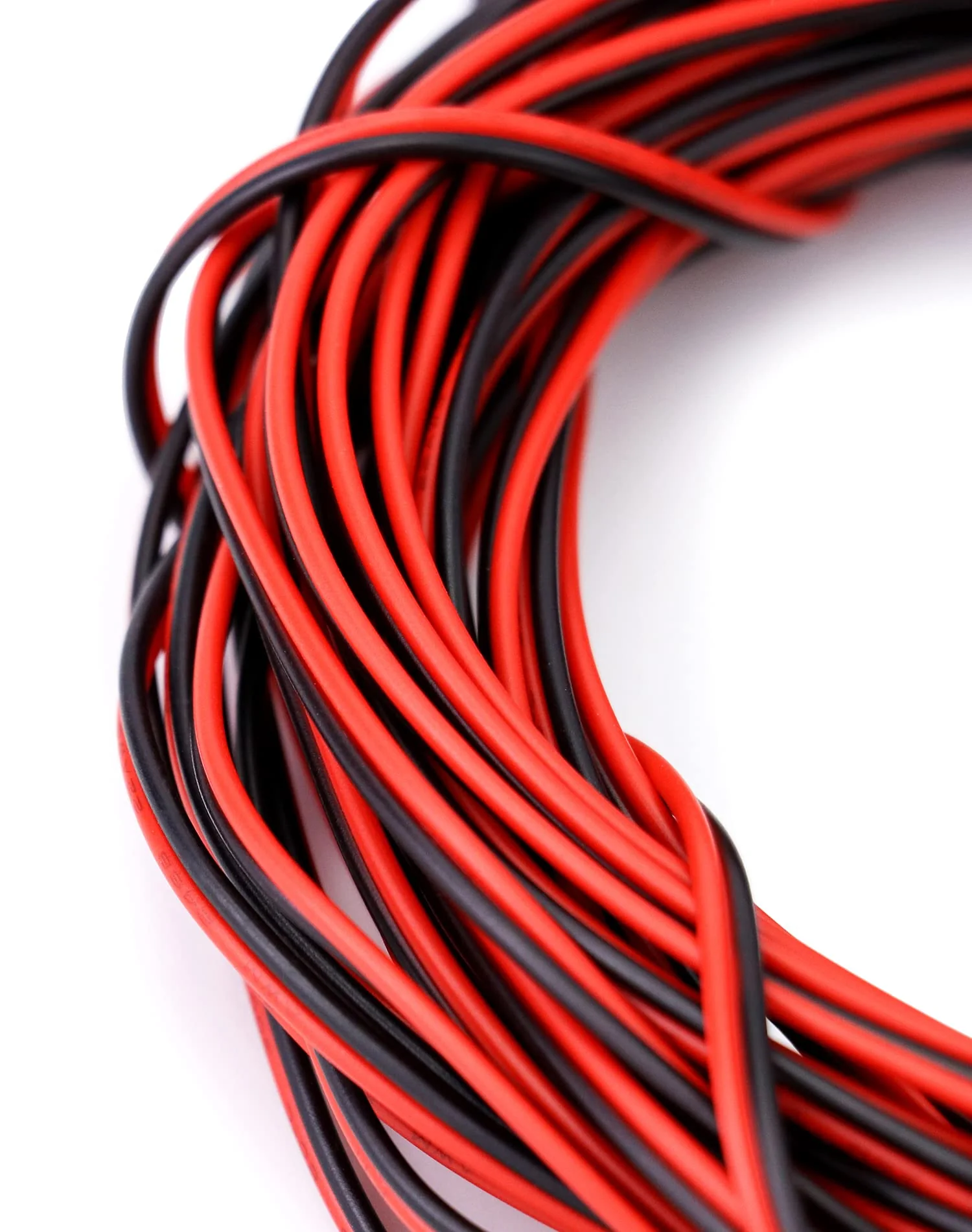 QWORK® 10 Meters 22AWG Electric Wire, 2 Core Black/Red Electric Wire, Extension Cable, for LED Strip and Electronic Wiring 10m - Image 4