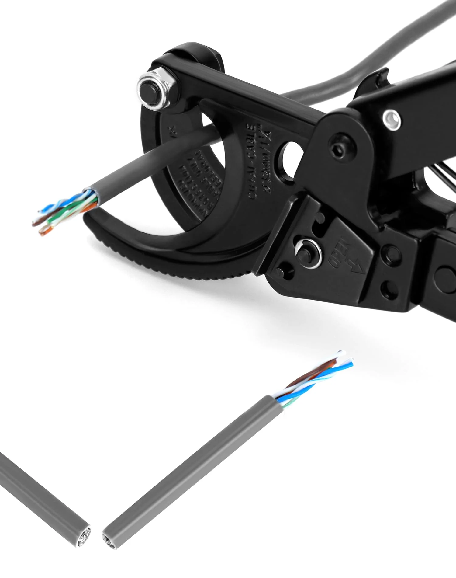 QWORK® Cable Cutter HS325A Heavy Duty Ratchet Cable Cutter for Aluminum Copper Cable up to 240mm² - Image 3