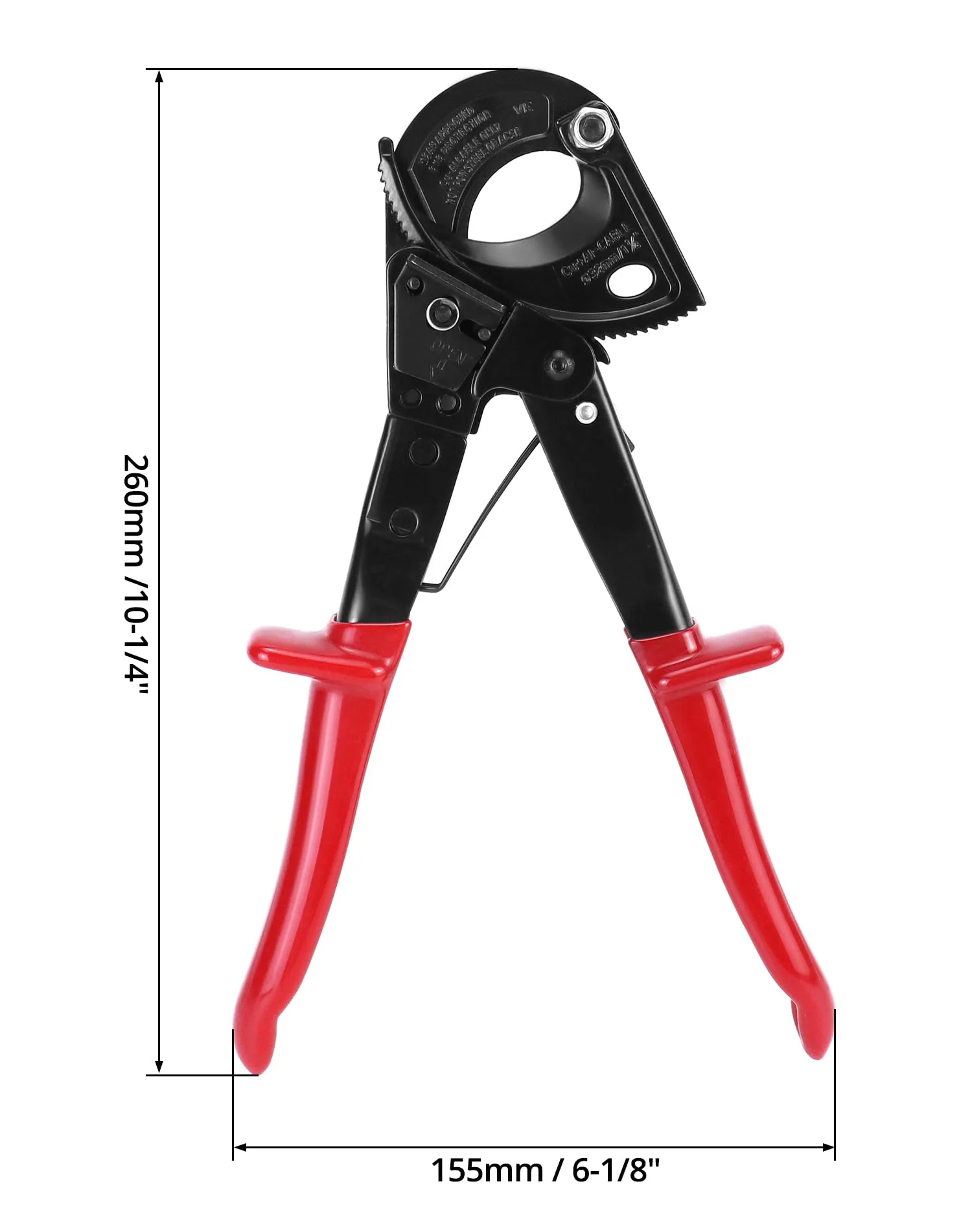 QWORK® Cable Cutter HS325A Heavy Duty Ratchet Cable Cutter for Aluminum Copper Cable up to 240mm² - Image 5
