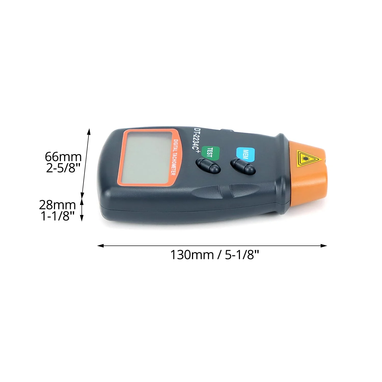 QWORK® Digital Tachometer, Non-Contact Laser Photo Tachometer, Large LCD Display, Batteries Not Included - Image 5