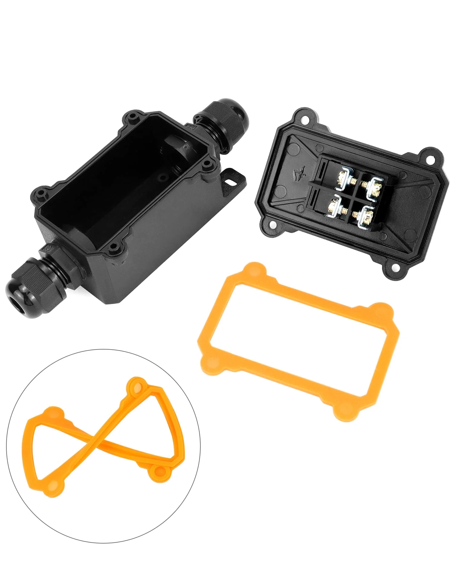 QWORK® IP65 Waterproof Inline Cable Switch with Red Indicator Light, 220V 30A, DPST Rocker Switch, Dual Position On/Off Rocker Switch - Image 3