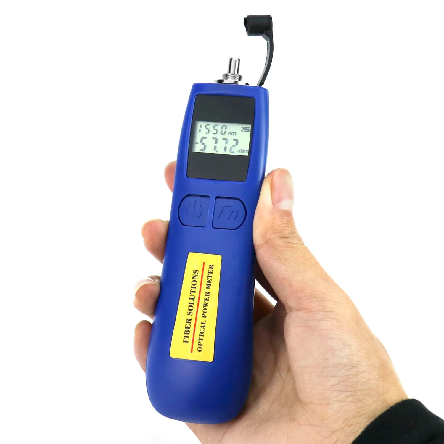 QWORK 2 Pack Optical Power Meter, -70~+10 dBm, with Universal 2.5mm Interface, Fiber Light Meter for Testing 6 Calibration wavelengths,Blue - Image 3