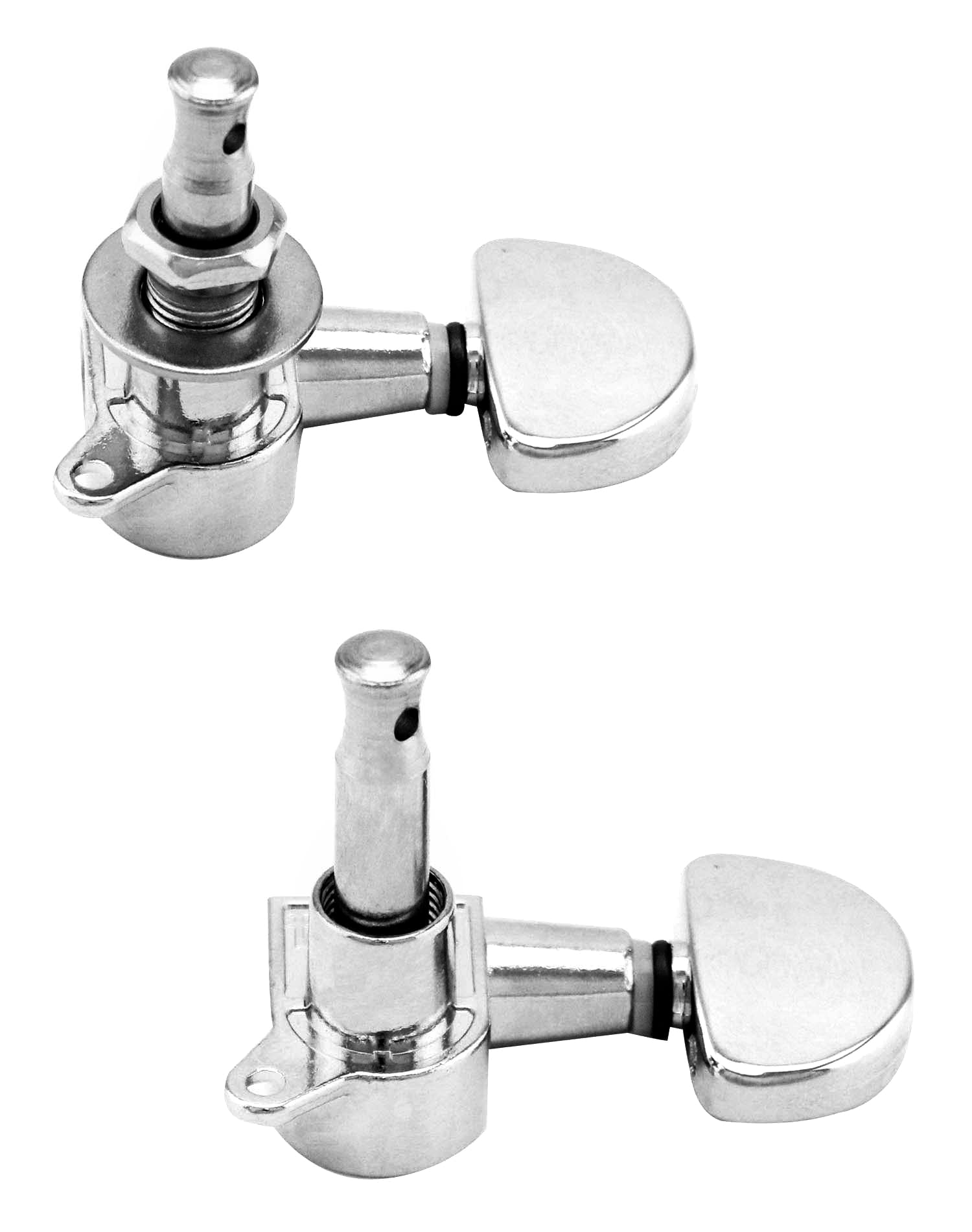 QWORK 3L3R Guitar Tuning Pegs, 12 PCS Knob Tuning Key, Guitar Machine Heads, for Electric or Acoustic Guitars, Electroplated Silver - Image 4