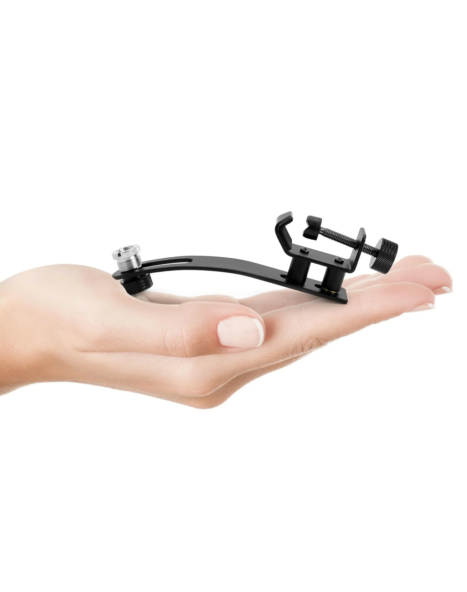 QWORK Drum Microphone Shockproof Clip, 3 Pcs Metal Mic Set Clamp, Adjustable C-Clamp Rim Mount, for 3/8"-16 and 5/8"-27 threaded stands - Image 3