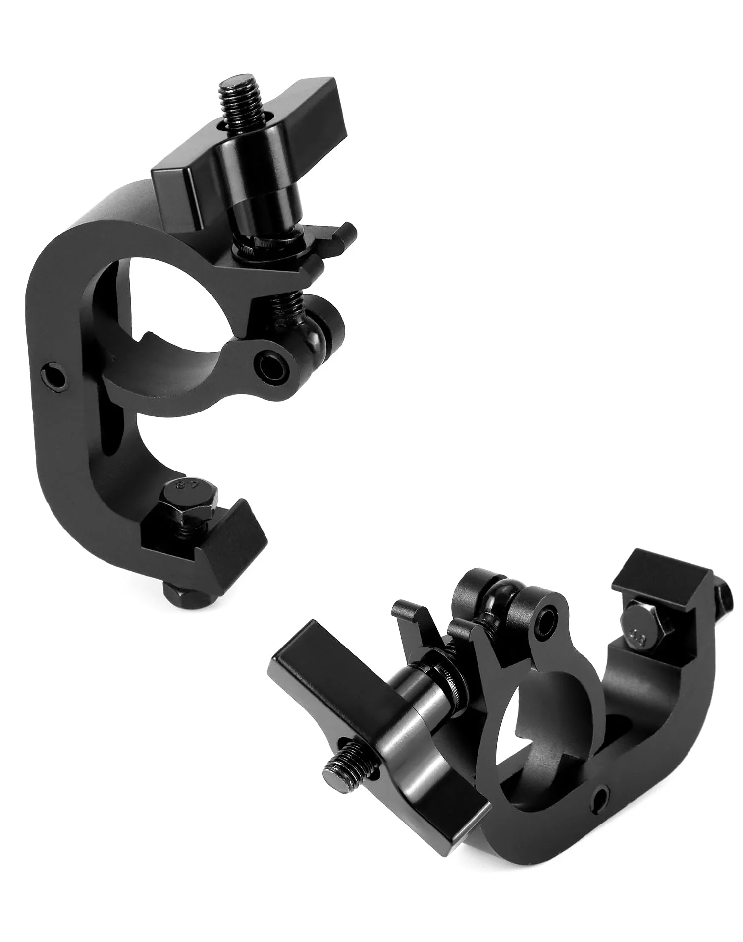 QWORK Heavy Duty Truss Clamp Stage Light Trigger Clamp, 10 Pack 330 lb. Aluminum Fixture, DJ Light Clips Fits 1.89-2.0 in. Trusses, for Par Light Moving Head Beam Stage Light, Black - Image 2