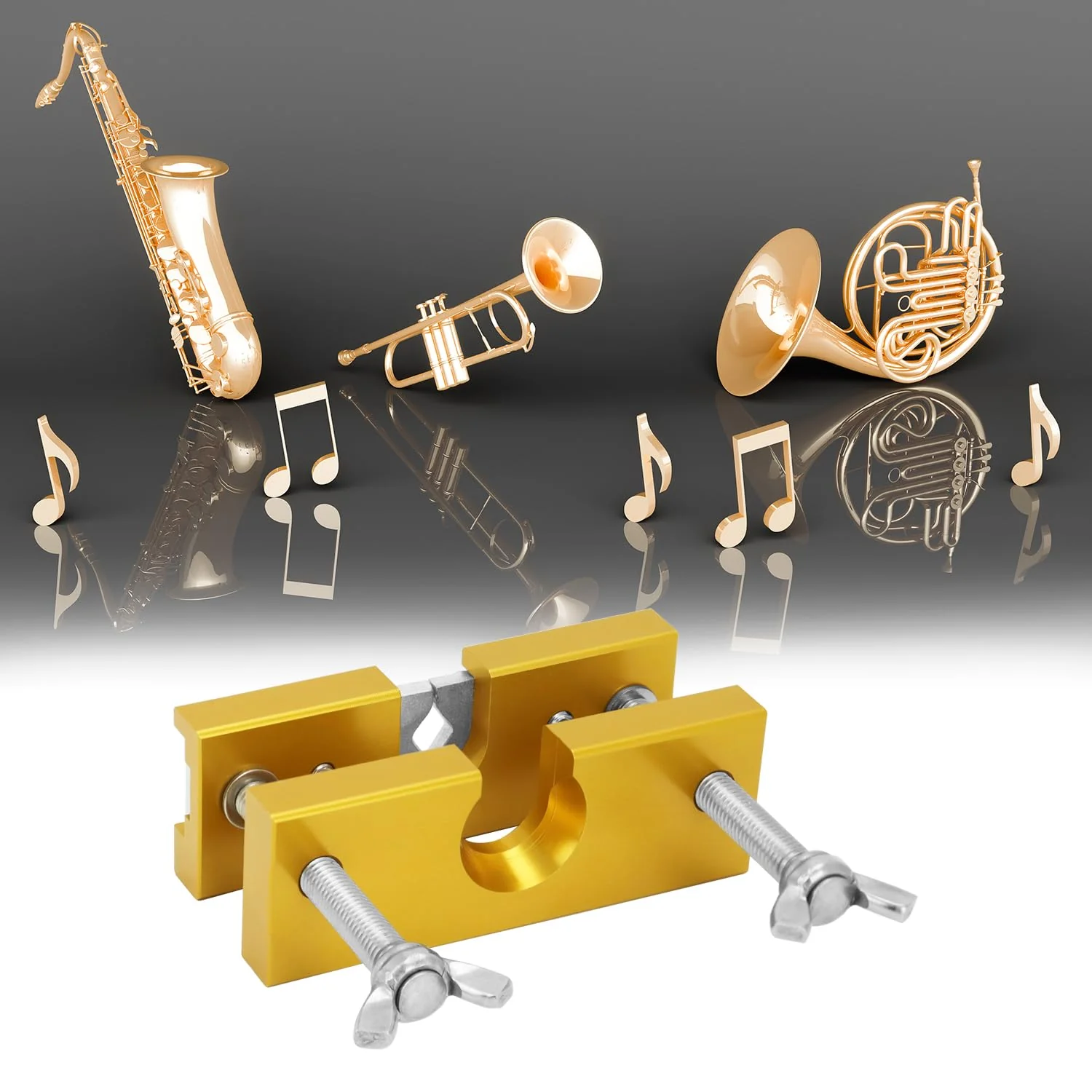 QWORK Trumpet Mouthpiece Remover Puller Tool for Brass-Wind Instrument, Gold - Image 2