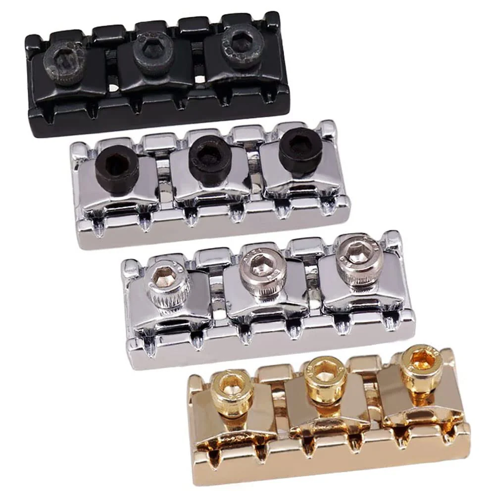 R3 Electric Guitar String Locking Nut for Floyd Rose Tremolo Bridge 43mm (Chrome with black nut) Chrome with black nut - Image 5