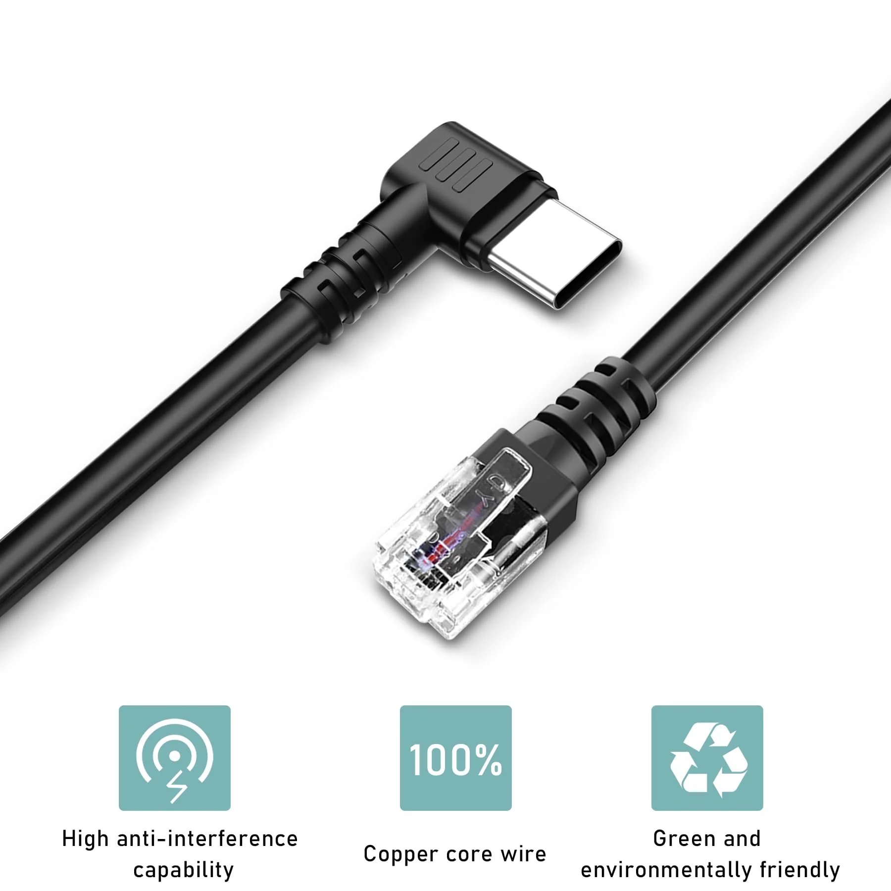 Radar Detector Cable,USB-C to RJ11 Plug Cable,use for Uniden R1 R3 R7 Beltronics Cobra Whistler Escort MAX360 Passport 9500i Radenso XP etc Replacement Radar Detector Cable 3.3ft RJ11-3.3FT - Image 2