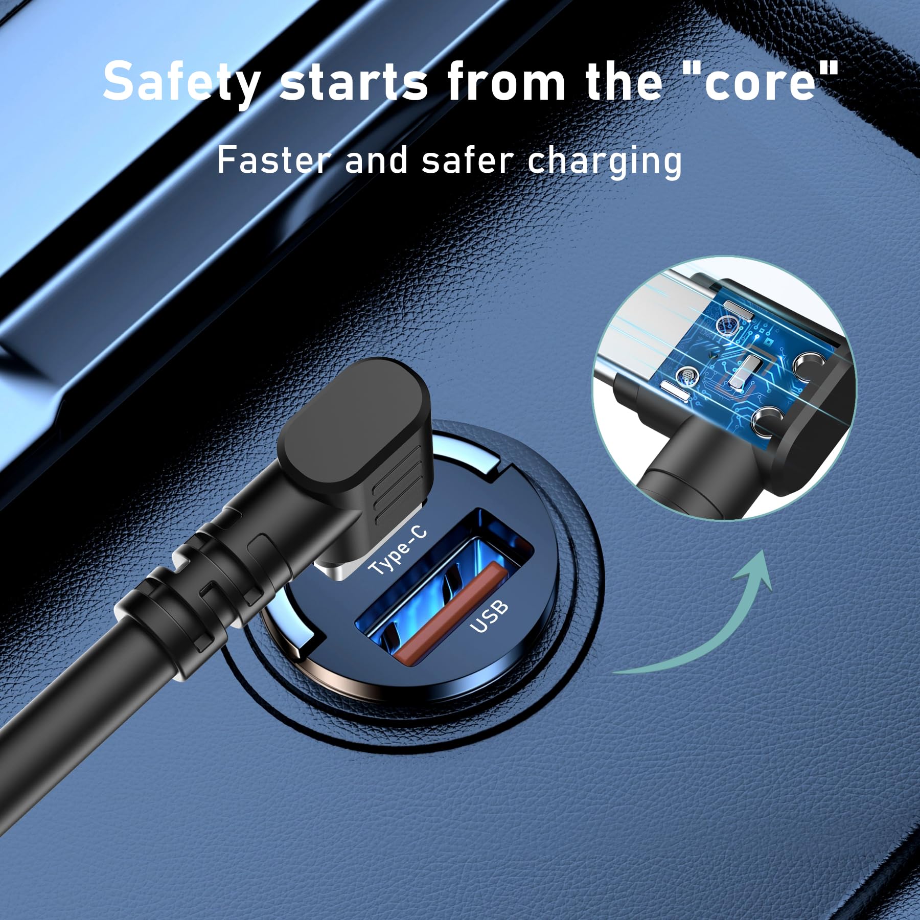 Radar Detector Cable,USB-C to RJ11 Plug Cable,use for Uniden R1 R3 R7 Beltronics Cobra Whistler Escort MAX360 Passport 9500i Radenso XP etc Replacement Radar Detector Cable 9.84ft RJ11-9.84FT - Image 3