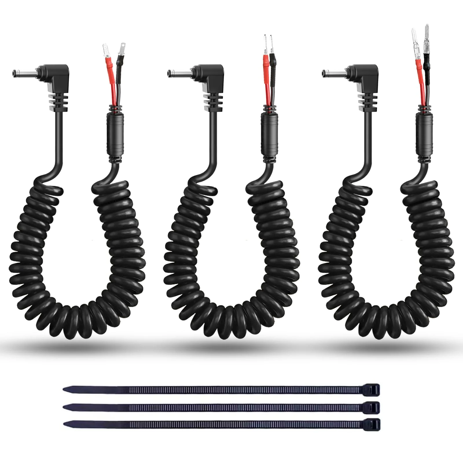 Radar Detector Power Cord Mirror Plug Wire Compatible with Uniden Escort Valentine One Cobra Whistler,with Inline Fuse Holder,Rearview Mirror Plug Elastic Cable.(DC 3.5-Set of 3) DC 3.5