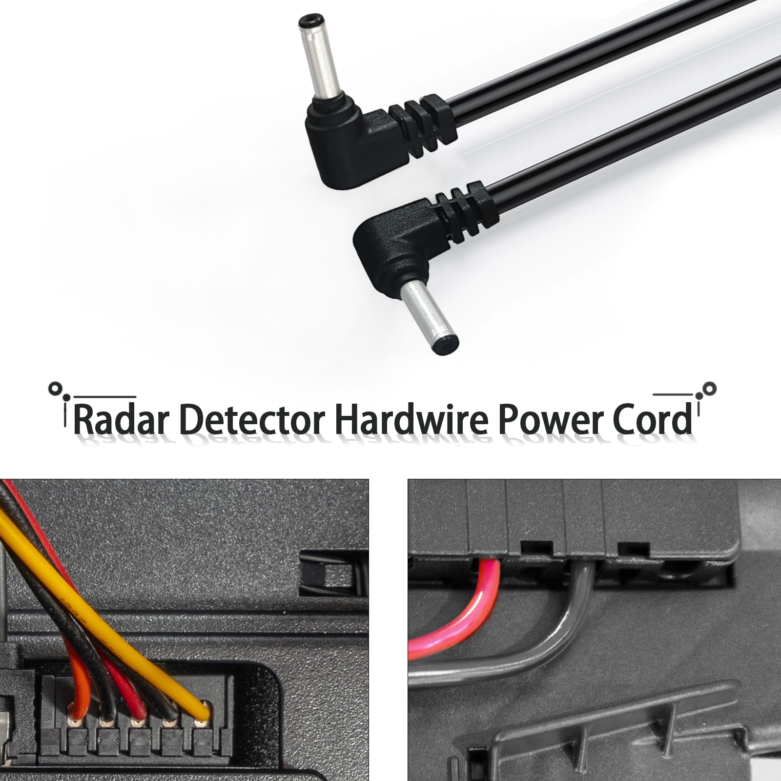 Radar Detector Power Cord Mirror Plug Wire Compatible with Uniden Escort Valentine One Cobra Whistler,with Inline Fuse Holder,Rearview Mirror Plug Elastic Cable.(DC 3.5-Set of 3) DC 3.5 - Image 6
