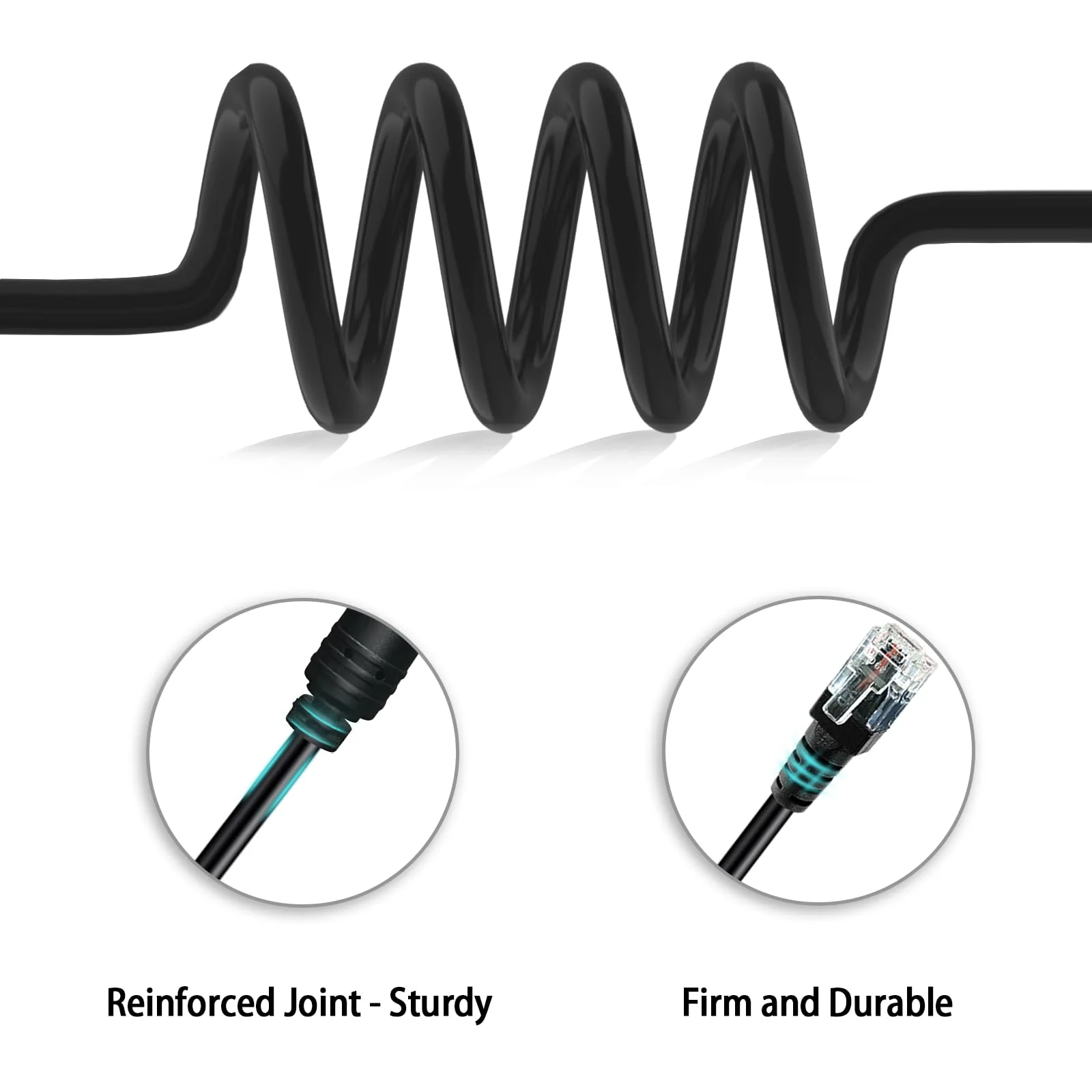 Radar Detector Power Cord Mirror Plug Wire Compatible with Uniden Escort Valentine One Cobra Whistler,with Inline Fuse Holder,Rearview Mirror Plug Elastic Cable.(RJ11-Set of 3) RJ11 - Image 2